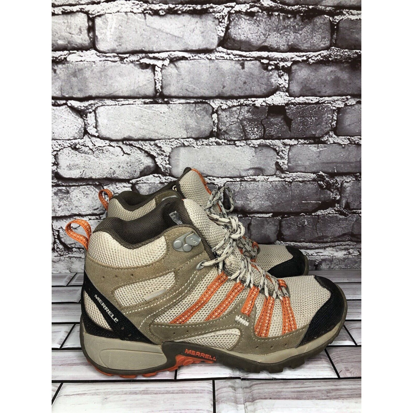 Merrell MERRELL Tuskora Waterproof Brindle Burnt Orange Hiking Boots Size US 8 / IT 38 - 13 Thumbnail