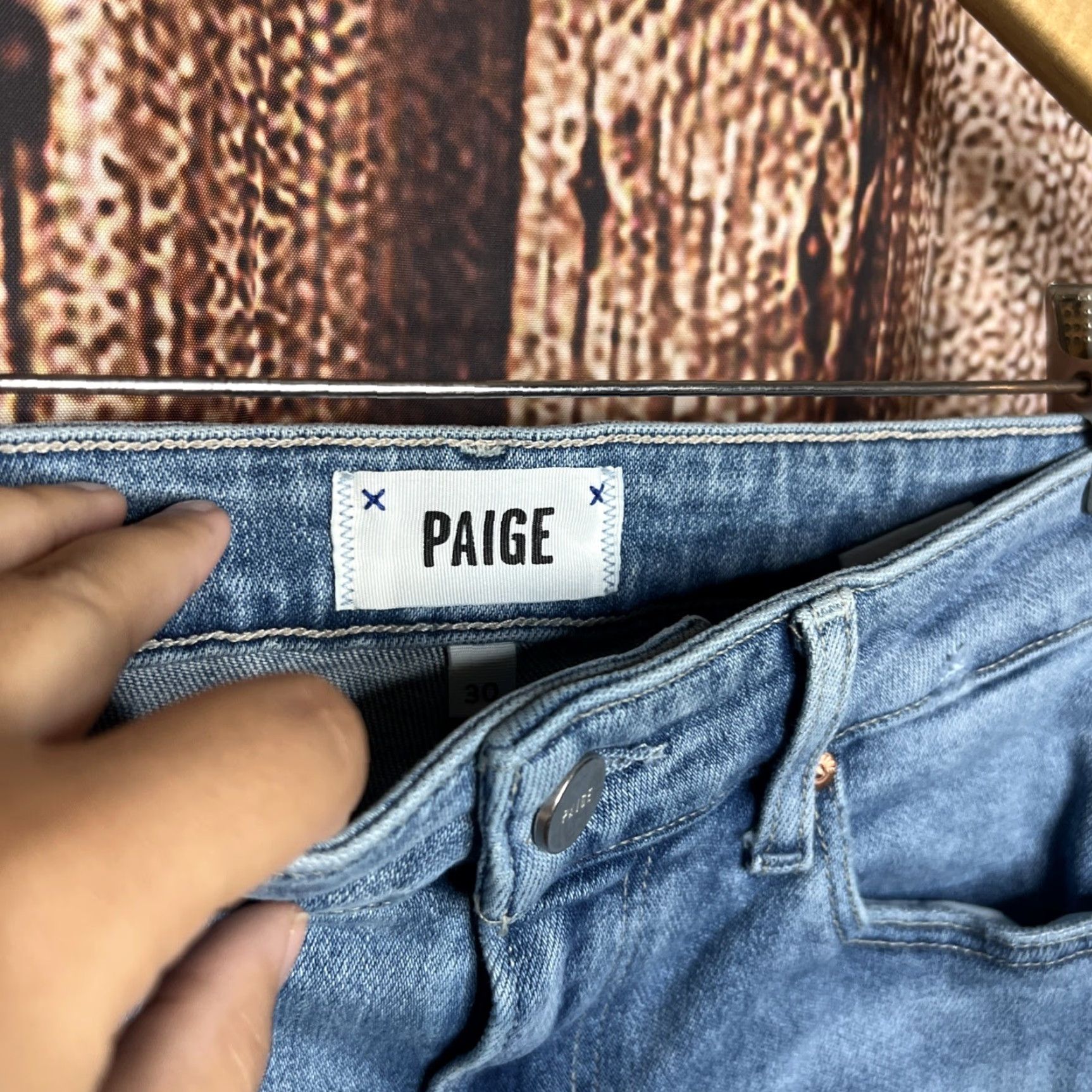 Paige PAIGE Cindy Raw Hem High Rise Light Blue Straight Jeans 30 Women Regular 30 Blue Straight Jeans Womens PAIGE Size 30" / US 8 / IT 44 - 2 Thumbnail