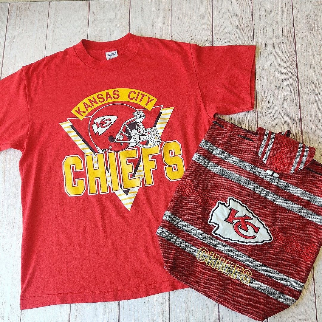 NFL Kansas City Chiefs crew neck tee and woven sack backpack Size US L / EU 52-54 / 3 - 1 Thumbnail