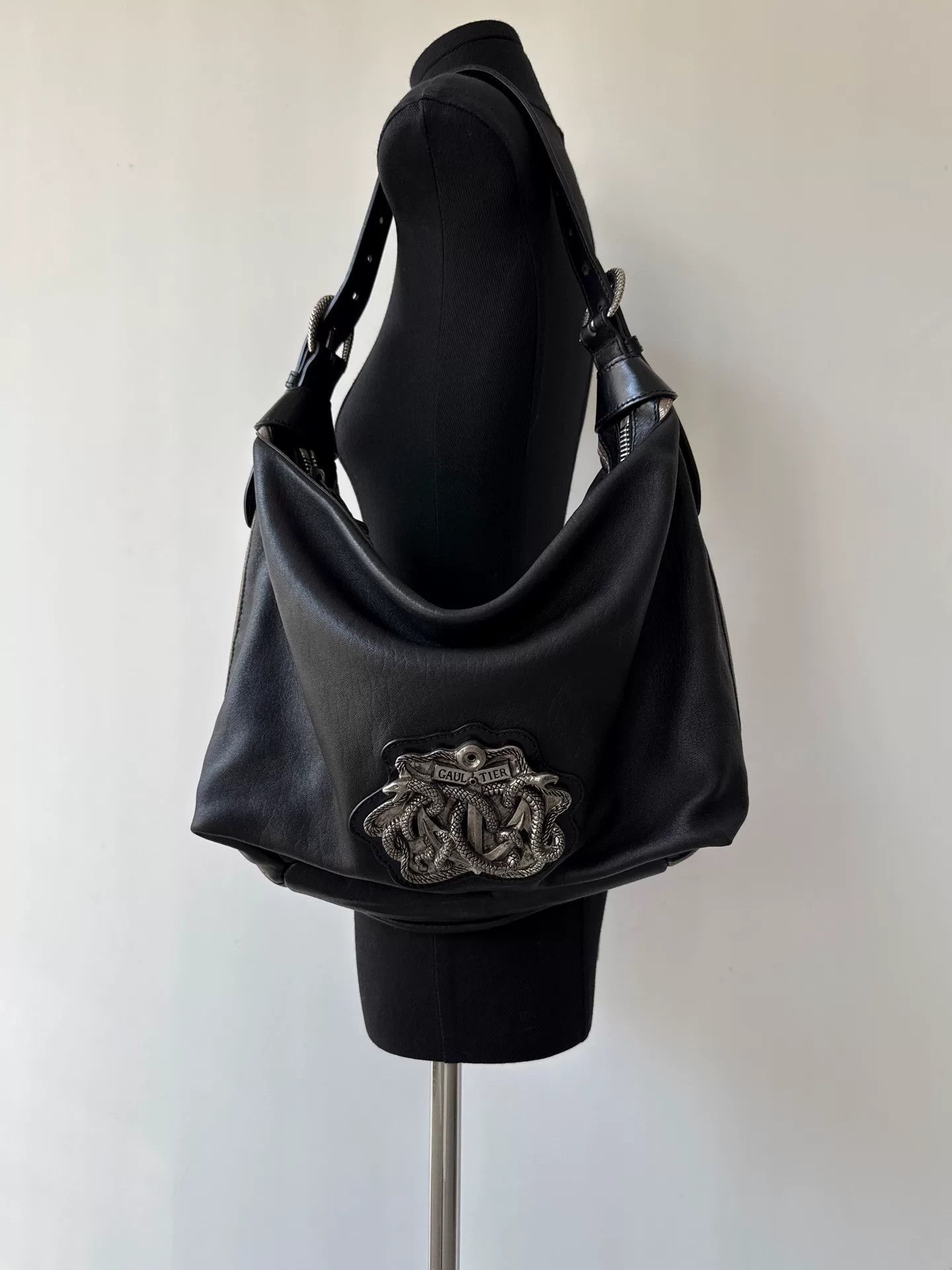 Jean Paul Gaultier Jean Paul Gaultier Black Leather Shoulder Bag Size ONE SIZE - 1 Thumbnail