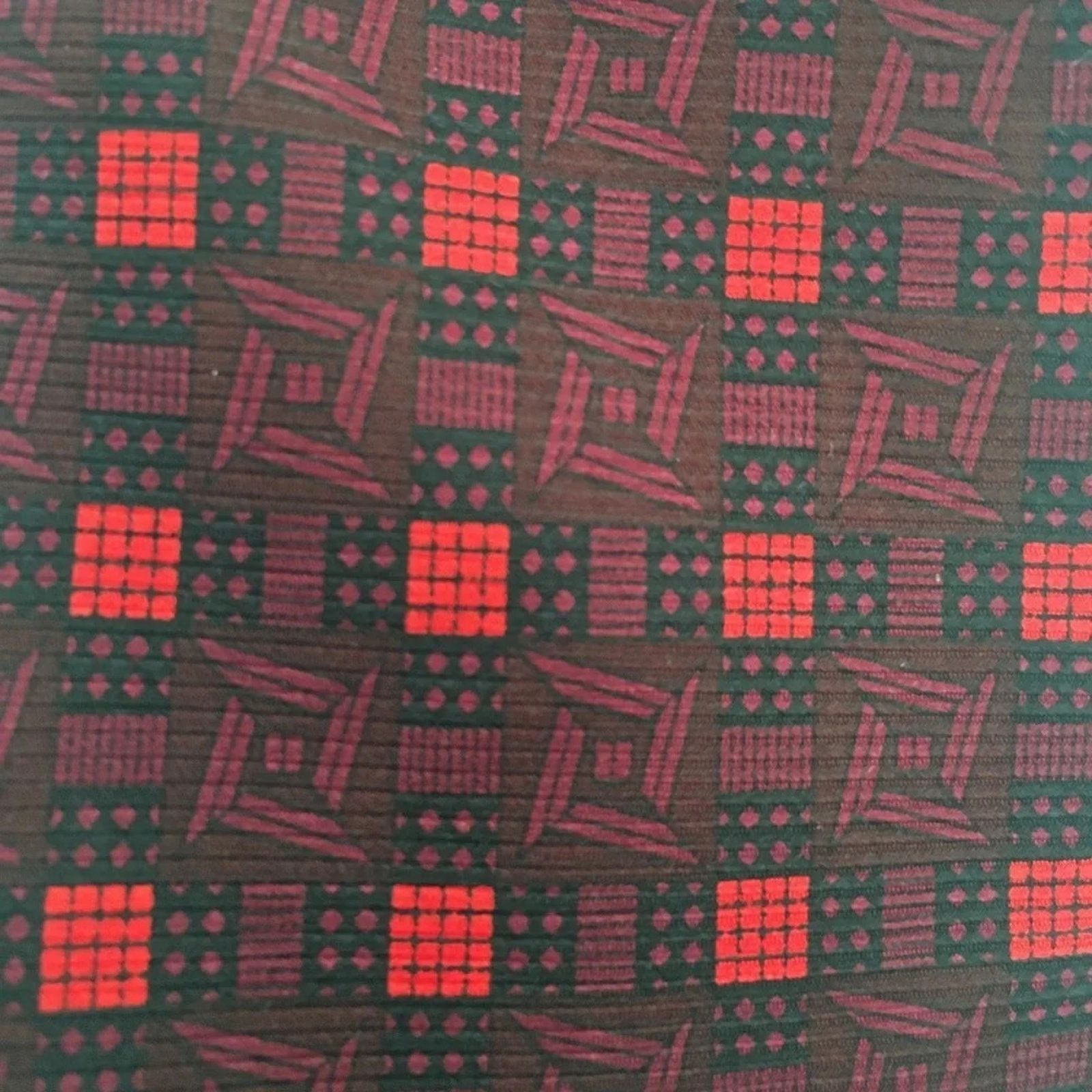 The Unbranded Brand Bijoux Terner red and blue geometric pattern necktie Size ONE SIZE - 2 Thumbnail