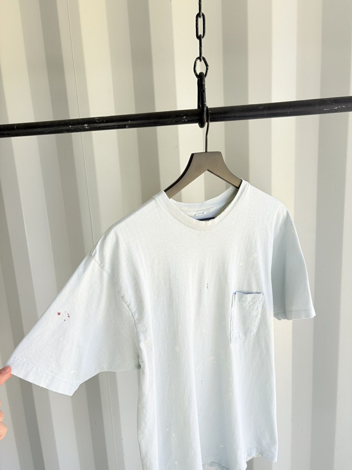 Vintage Vintage Blank Faded Shirt Distressed Boxy Fit Pocket Size US L / EU 52-54 / 3 - 2 Thumbnail