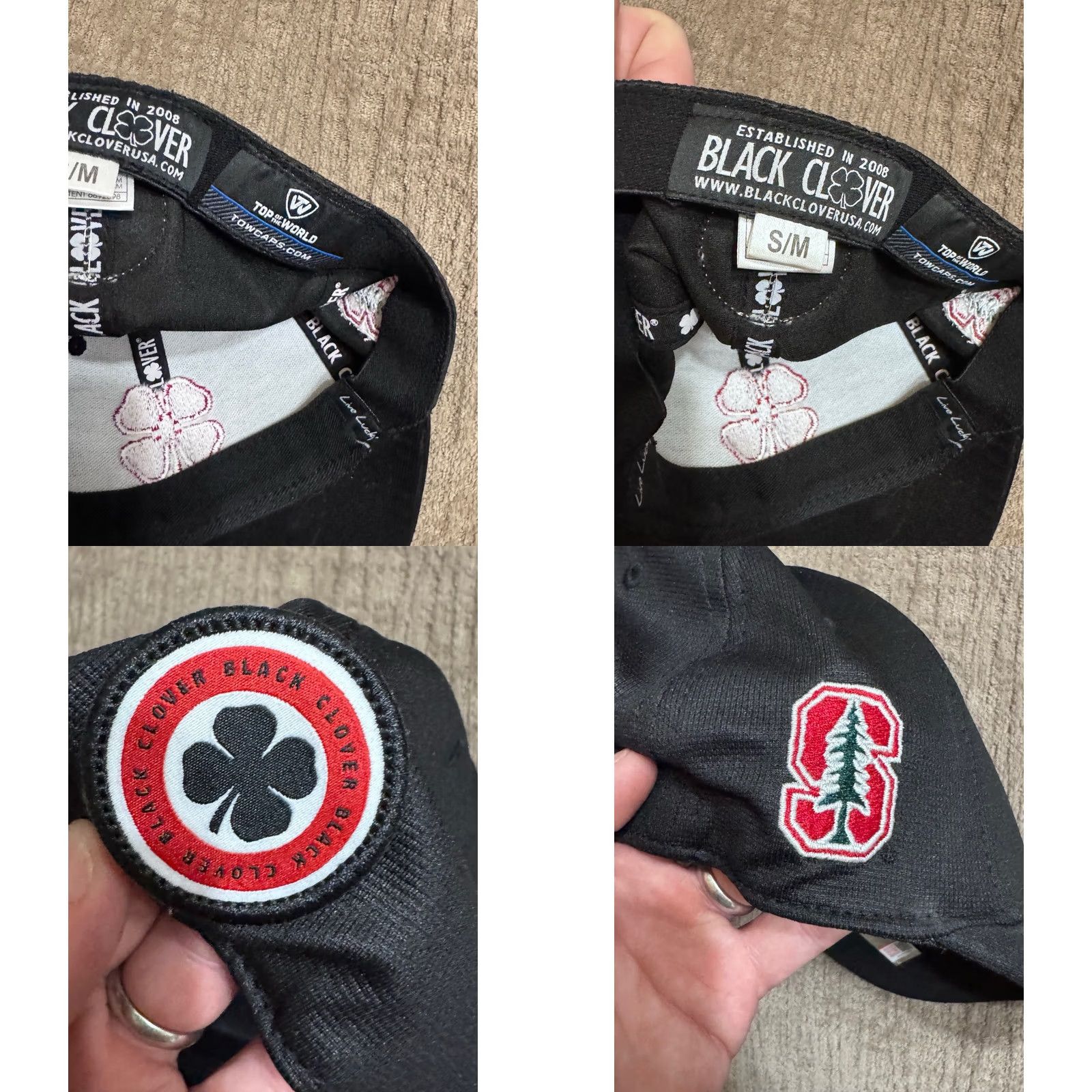 Vintage Nike Black Clover Stanford University Live Lucky Hat Cap S/M Small/Medium Hat Mens Size ONE SIZE - 8 Thumbnail