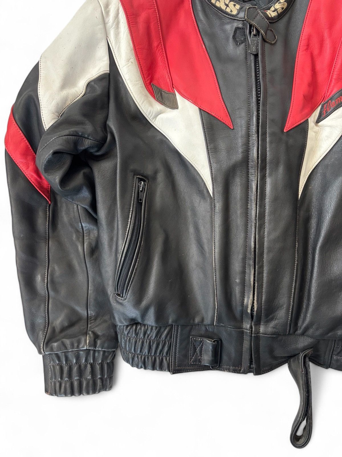 Vintage Vintage IXS Racing Leather Jacket Size US XL / EU 56 / 4 - 5 Thumbnail