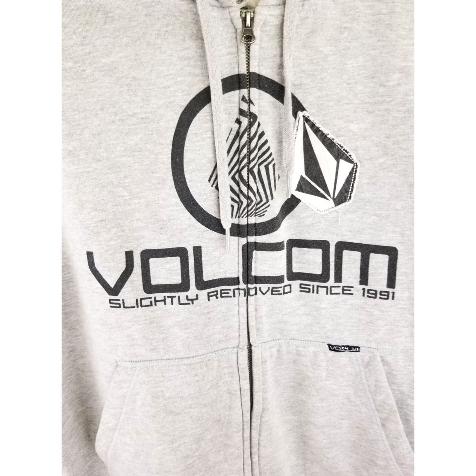 Volcom VINTAGE Y2K VOLCOM SNOWBOARD HOODIE Gray FULL ZIP UP Hoodie SZ SMALL Men Mature 20 22 25 26 inches Size US S / EU 44-46 / 1 - 2 Thumbnail