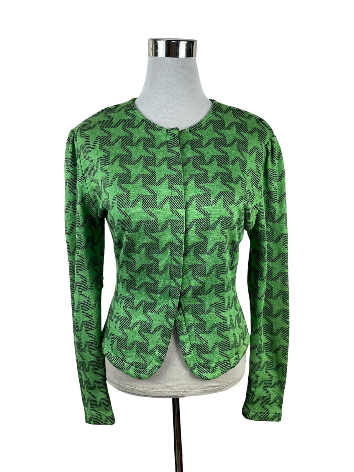 Norma Kamali Norma Kamali Green Starred Crop Top Size M / US 6-8 / IT 42-44 - 2 Thumbnail
