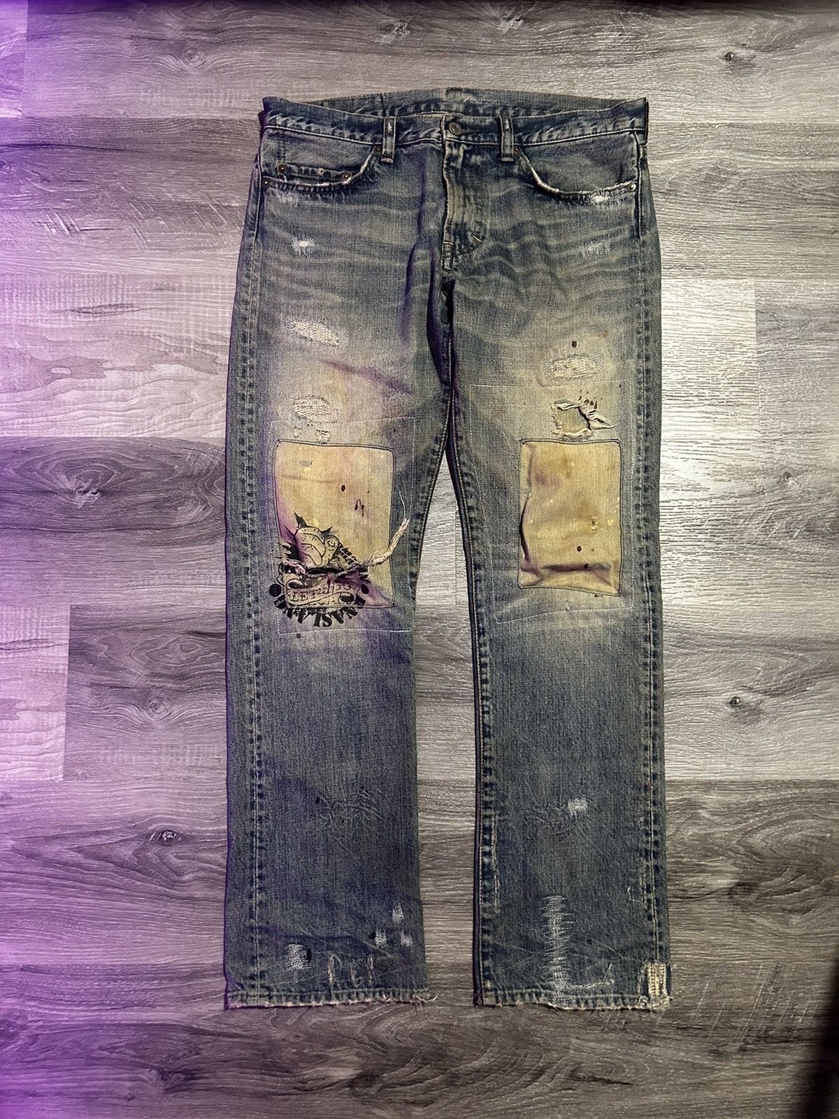 Image of Hysteric Glamour Slang Jeans in Blue, Men's (Size 31)