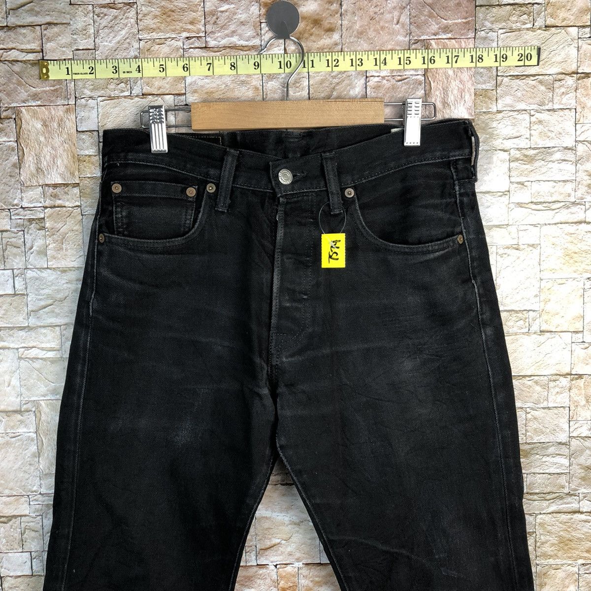 Levi's Levis super Black Denim ripped Pants #7574 Size US 29 - 5 Thumbnail