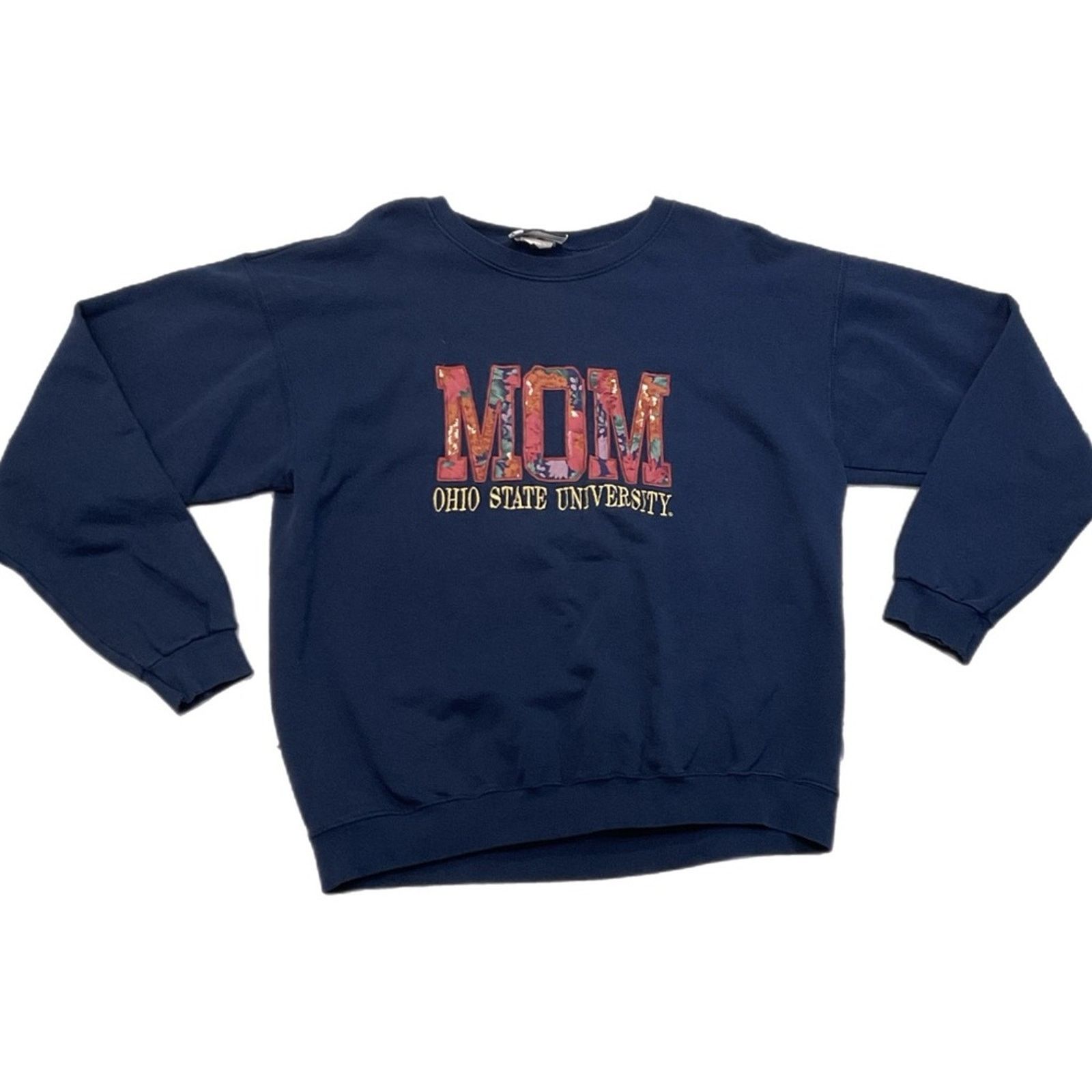 Vintage Vintage 90s Ohio State University "Mom" Sweatshirt Size L / US 10 / IT 46 - 1 Thumbnail