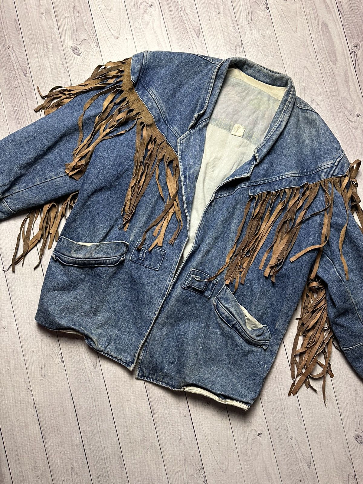 Other Vintage Denim Cowboy jacket size M distressed jeans rare Size US M / EU 48-50 / 2 - 2 Thumbnail