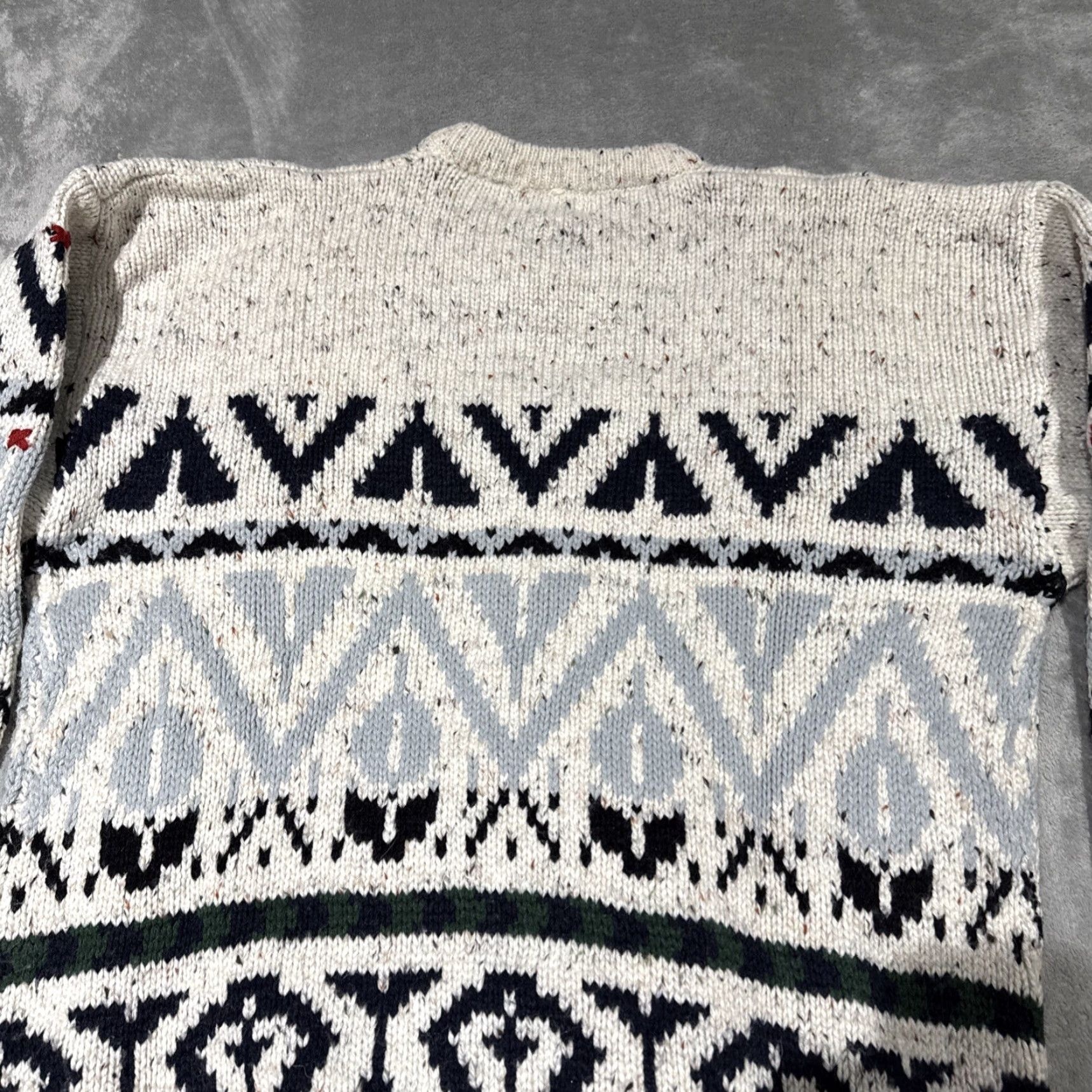 Vintage VINTAGE St. Johns Bay Sweater Mens XLT Geometric Fair Isle Acrylic Wool Blend Pullover Crew Neck Knits Beige Men Size US XL / EU 56 / 4 - 7 Thumbnail