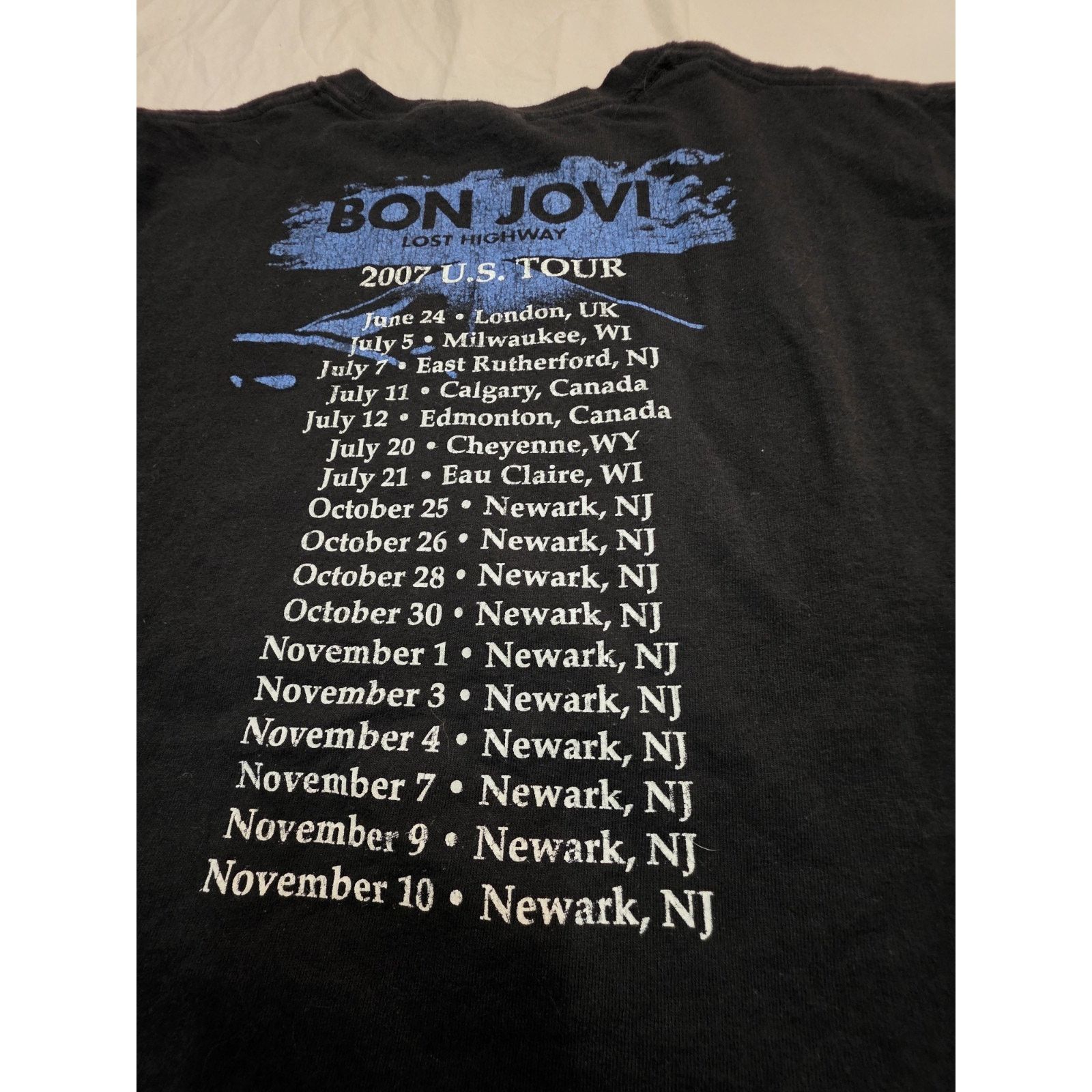Hanes Bon Jovi 2007 Lost Highway Hanes Tour Black Short Sleeve Size US XL / EU 56 / 4 - 6 Thumbnail