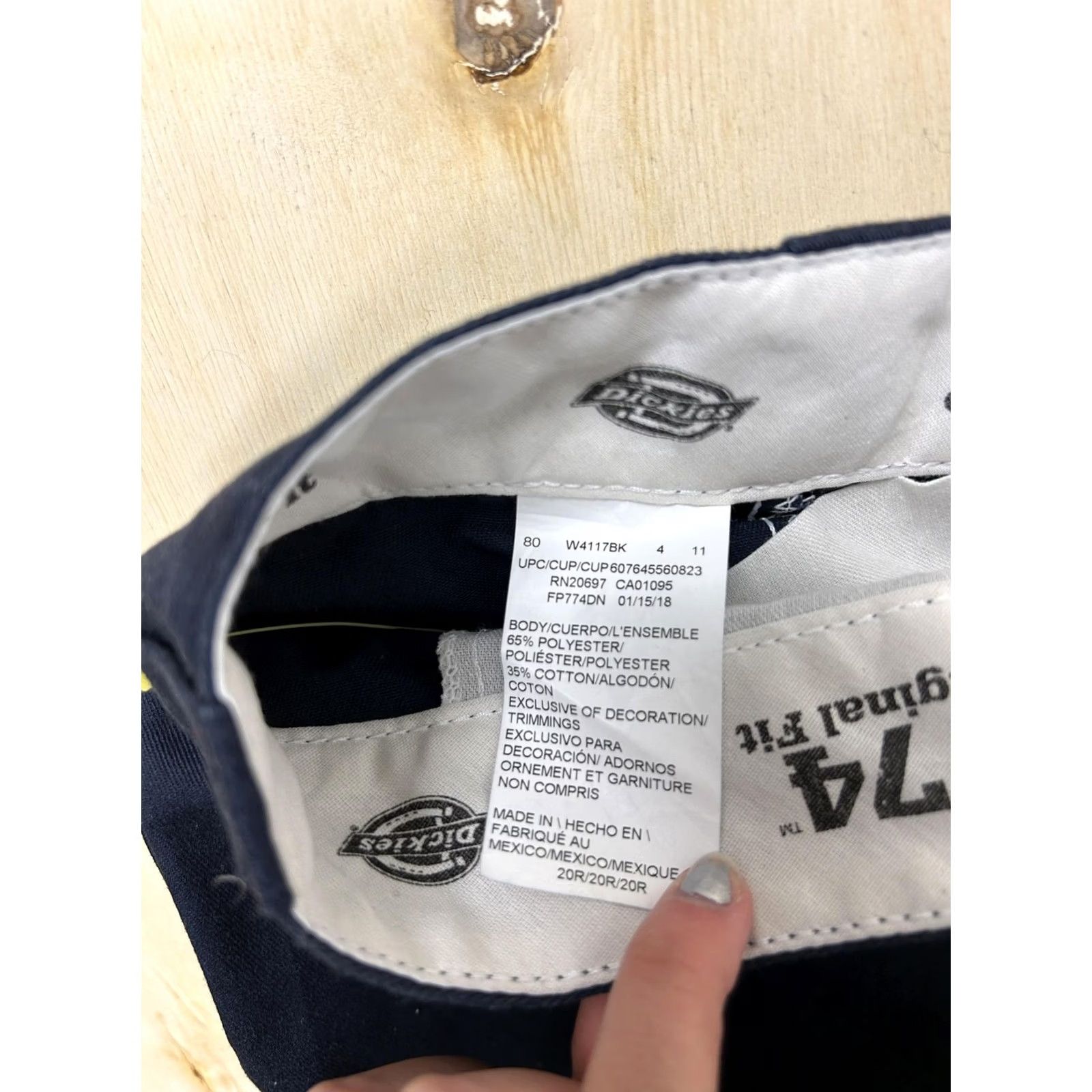 Dickies Dickies Pants Womens 20R Blue Chino Straight Leg Relaxed Fit 774 Original Fit Size 42" / US 20 - 3 Thumbnail