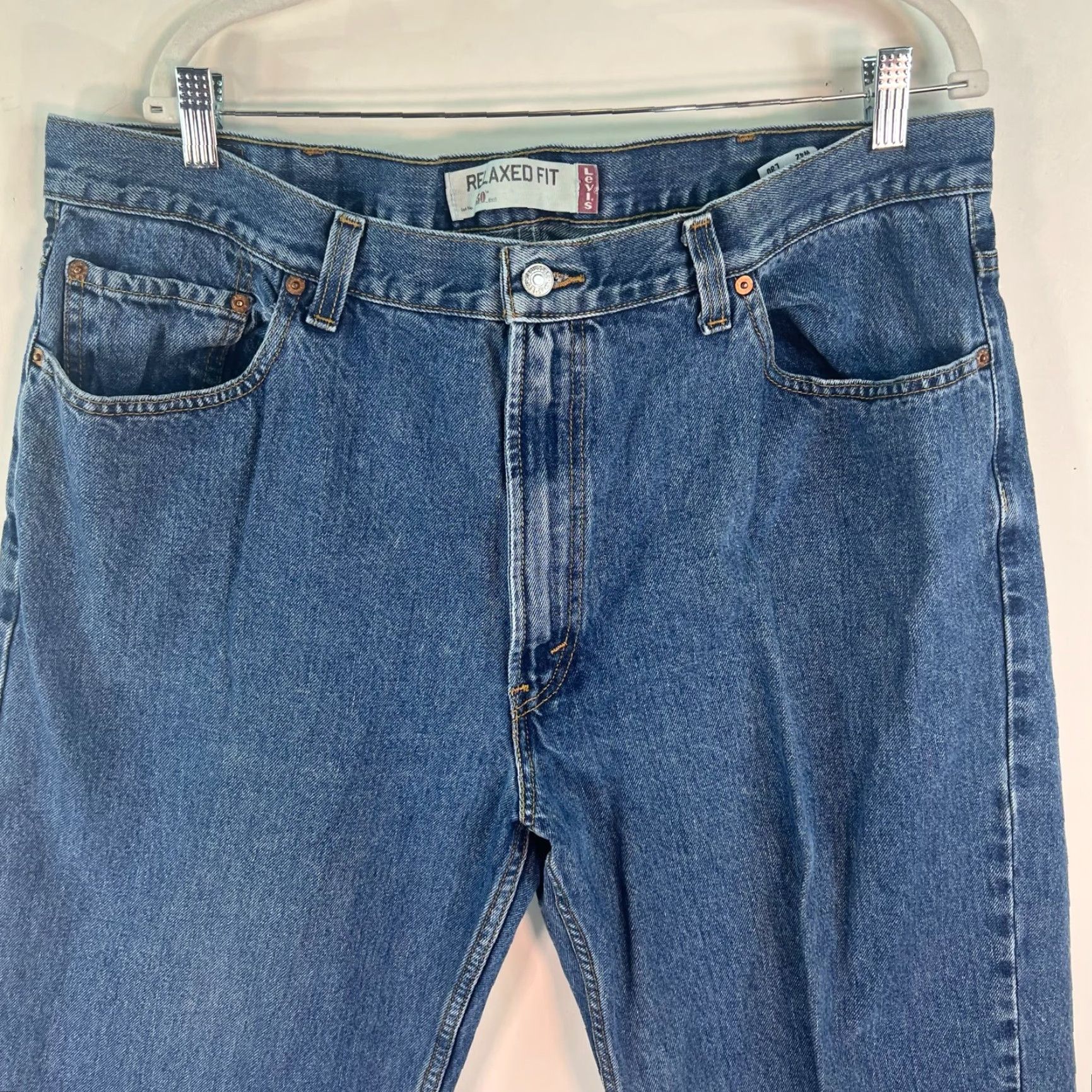Levi's Levi's Jeans 550 Relaxed Fit Denim Blue Straight Leg 42 Men's Regular 42X30 Red Tag Size US 42 / EU 58 - 2 Thumbnail