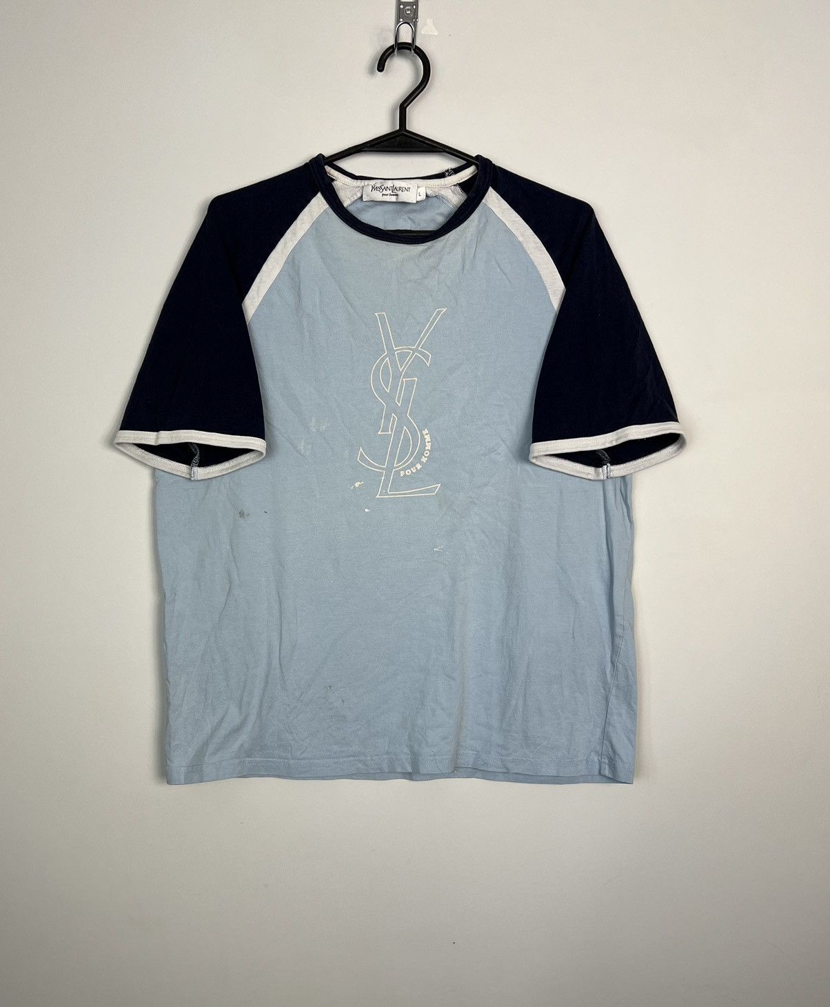 Vintage × Yves Saint Laurent Tshirt Yves Saint Laurent YSL Big Logo Size US L / EU 52-54 / 3 - 1 Thumbnail