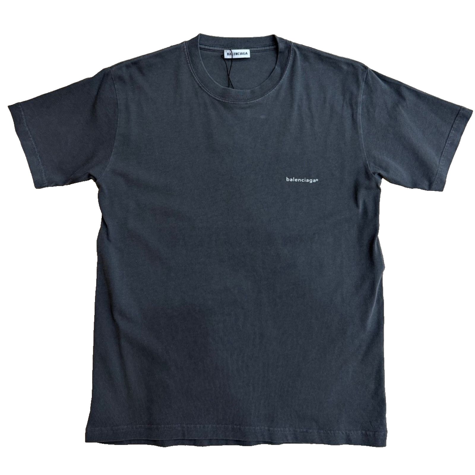 Balenciaga Balenciaga Archetype 2017 Dark Grey Logo Short Sleeve Tee M Size M / US 6-8 / IT 42-44 - 1 Thumbnail