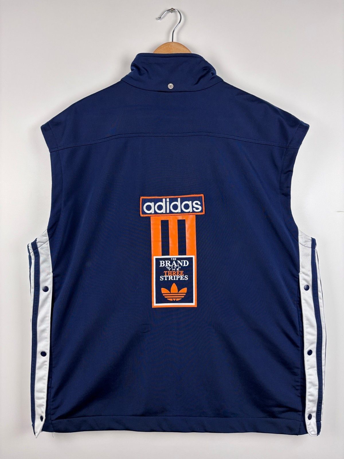 Adidas Vintage 90s Adidas 3 Stripes Track Vest Gilet Jacket Size L Size US L / EU 52-54 / 3 - 1 Thumbnail