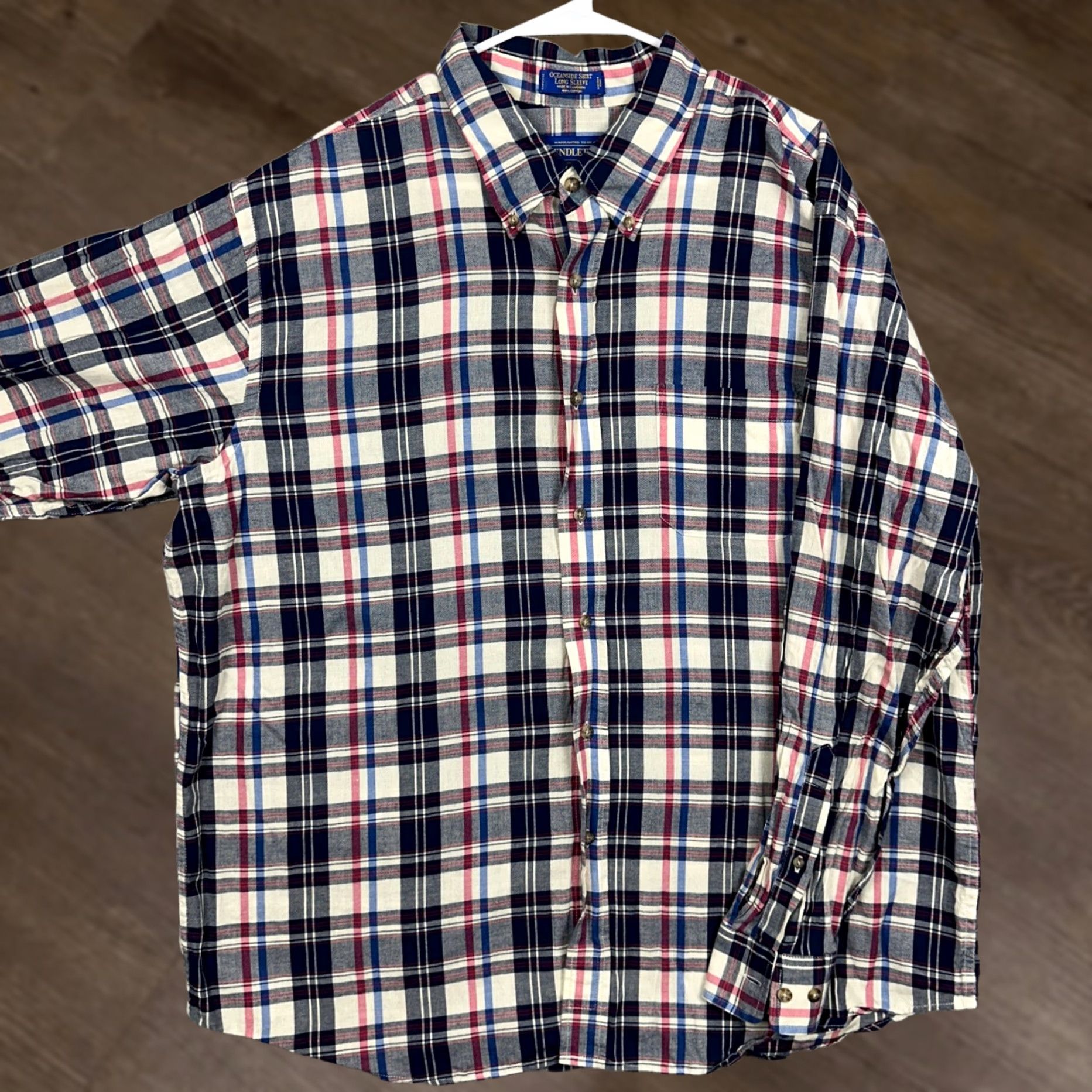 Pendleton Pendleton Mens XXL Shirt Button-Up White Blue Plaid Oceanside Long Sleeve EUC Size US XXL / EU 58 / 5 - 1 Thumbnail