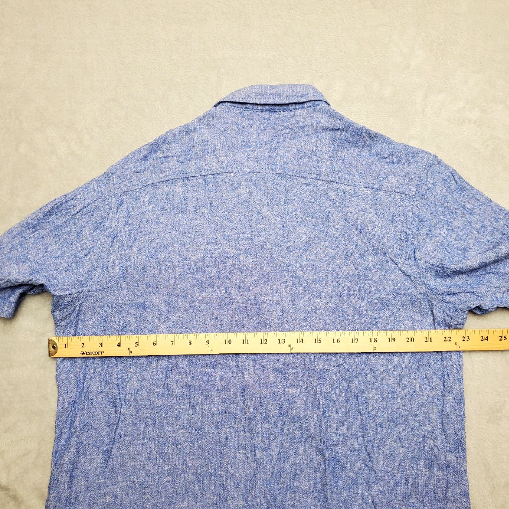 Vintage VINTAGE David Taylor Shirt Men XL Blue Linen Rayon Blend Short Sleeve Button Up Size US XL / EU 56 / 4 - 7 Thumbnail