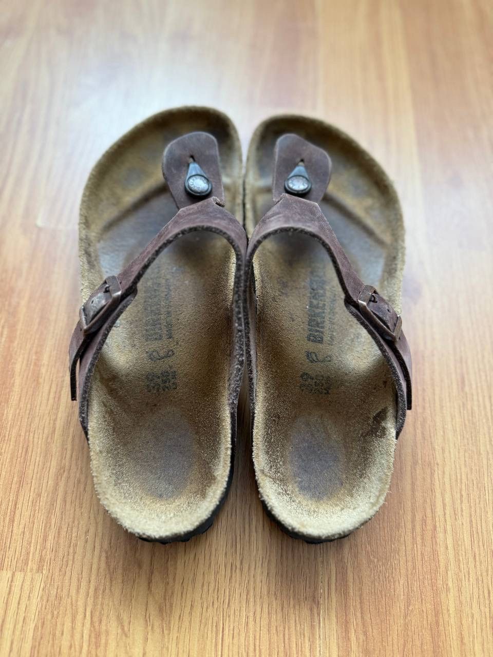 Birkenstock Vintage BIRKENSTOCK Leather Toe Thong Flip Flop Sandals Size US 6 / EU 39 - 4 Thumbnail