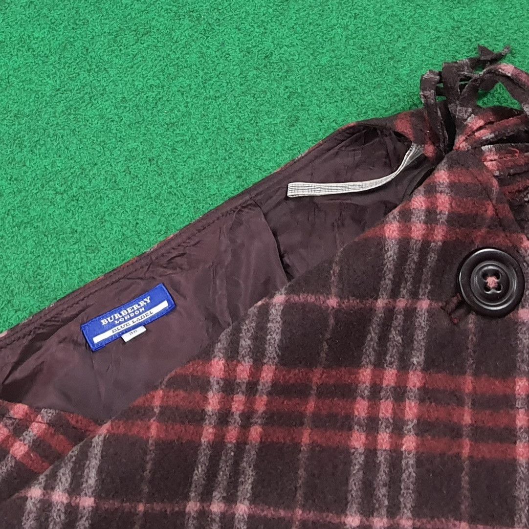 Burberry Vintage Burberry Blue Label Plaid Mini Skirt Fringe C297N28 Size 28" / US 6 / IT 42 - 4 Thumbnail