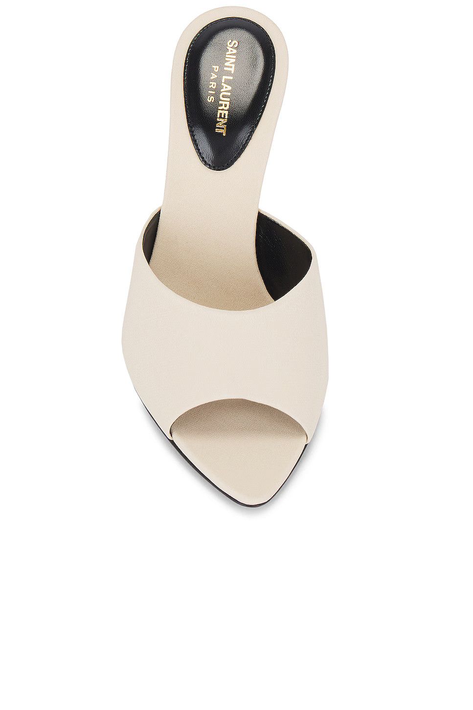 Saint Laurent Paris oc11z1125 Suite Mules in Crepe De Chine in White Size US 7.5 / IT 37.5 - 3 Thumbnail