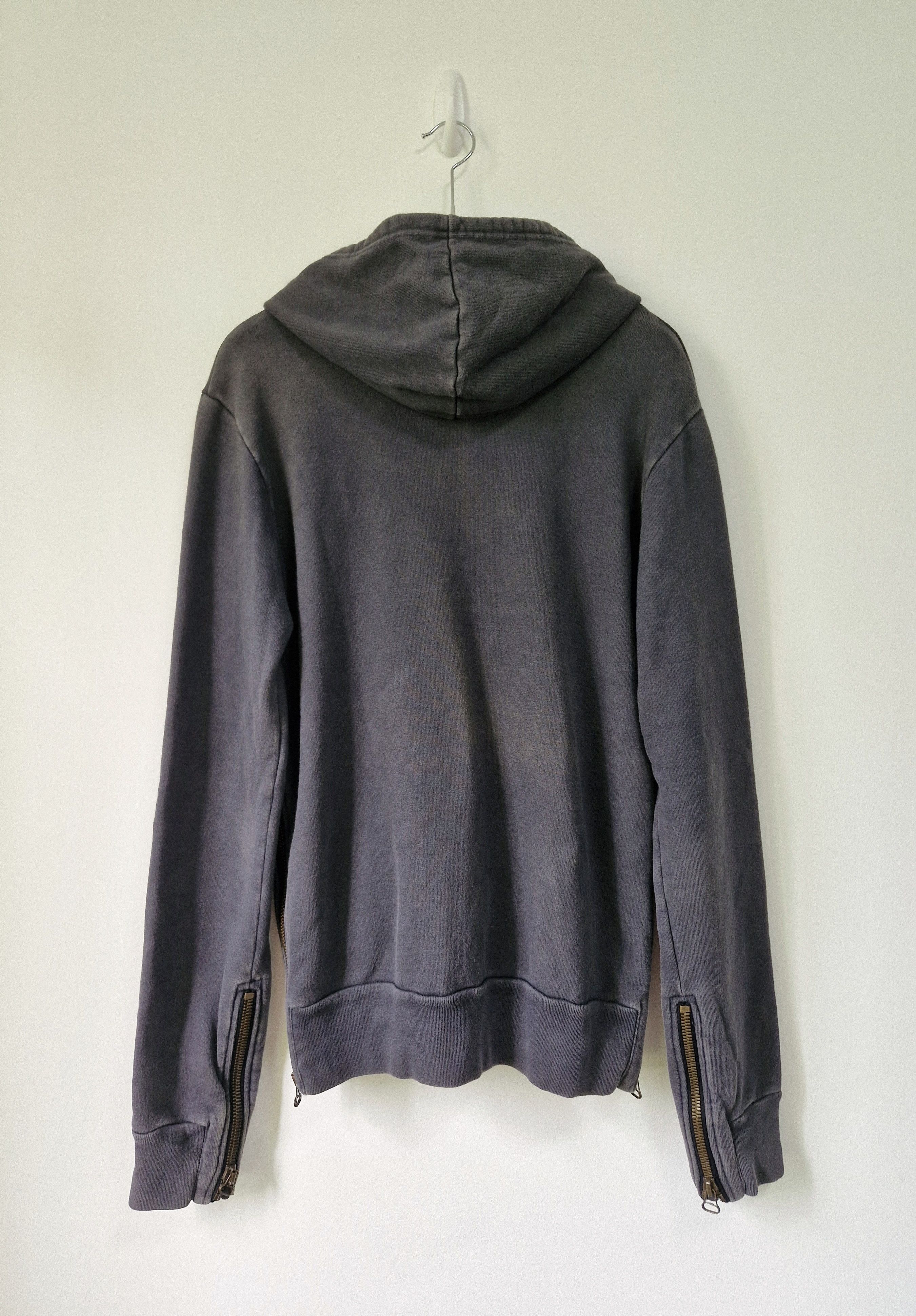 Balmain SS10 Balmain Decarnin Faded Black Distressed Hoodie Size US XS / EU 42 / 0 - 2 Thumbnail