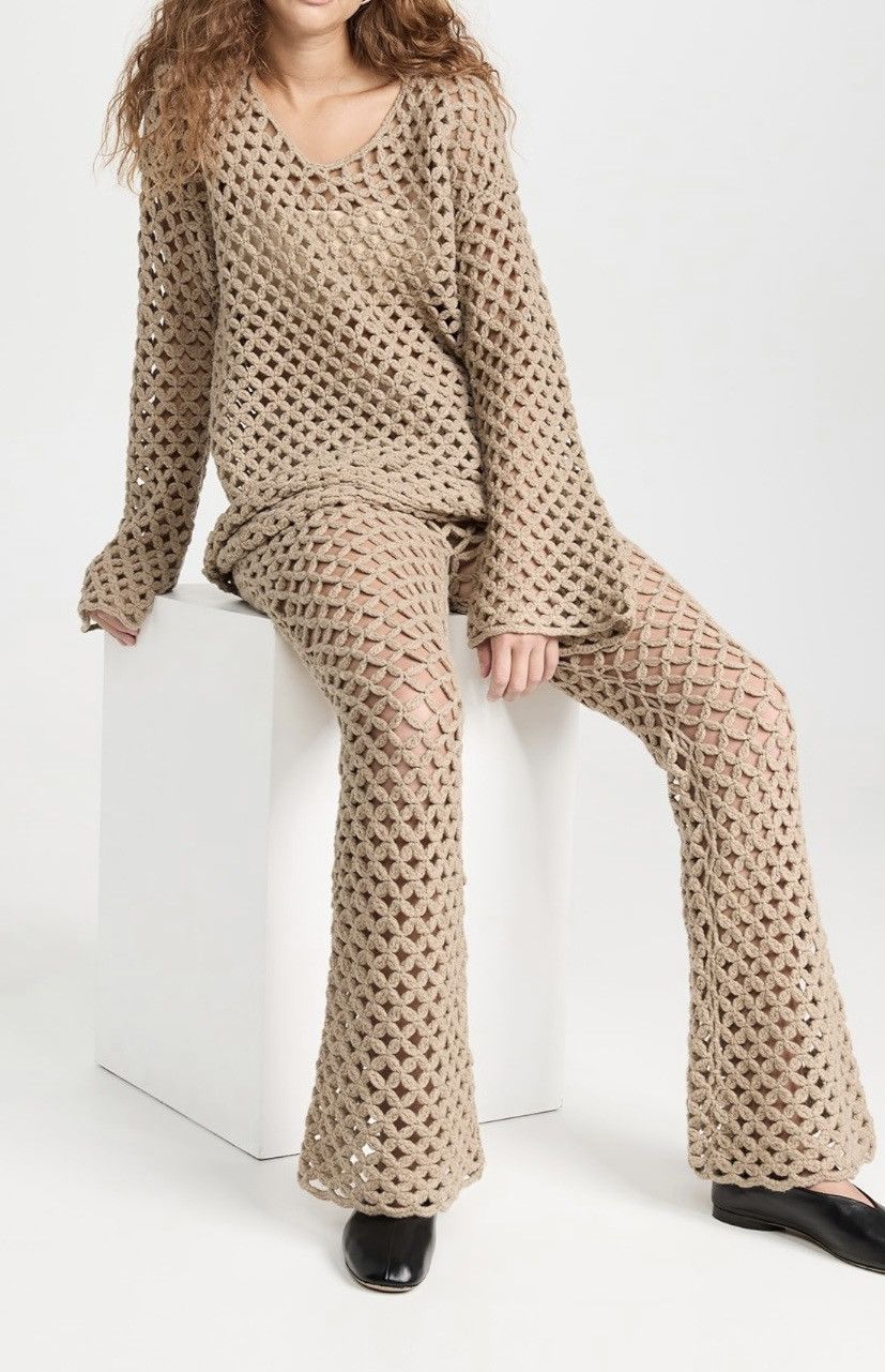 By Malene Birger Malene Birger wool crochet knit sweater dress brown M Size M / US 6-8 / IT 42-44 - 6 Thumbnail