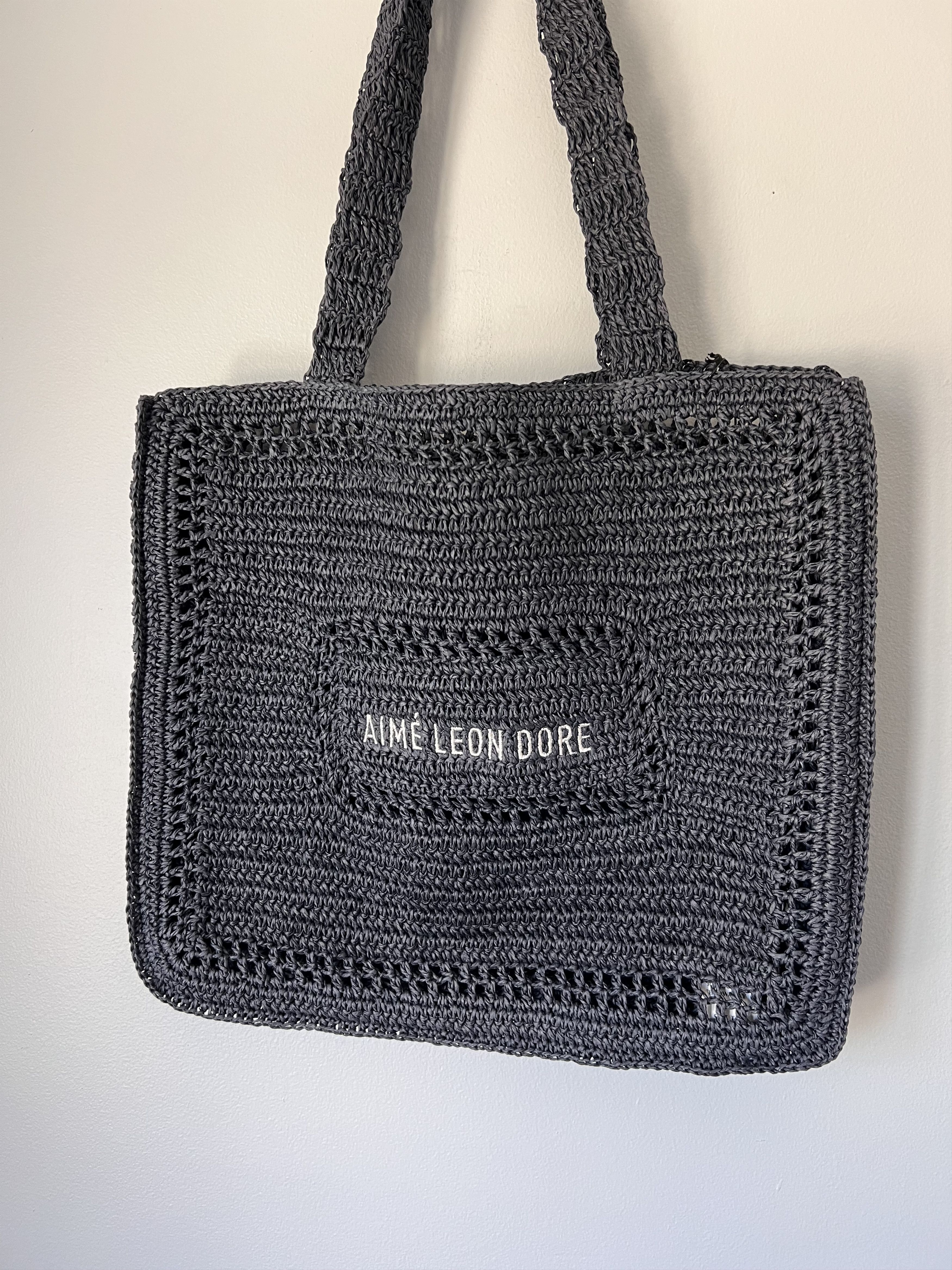 Aime Leon Dore Aime Leon Dore Crochet Tote Bag in Navy Size ONE SIZE - 2 Thumbnail