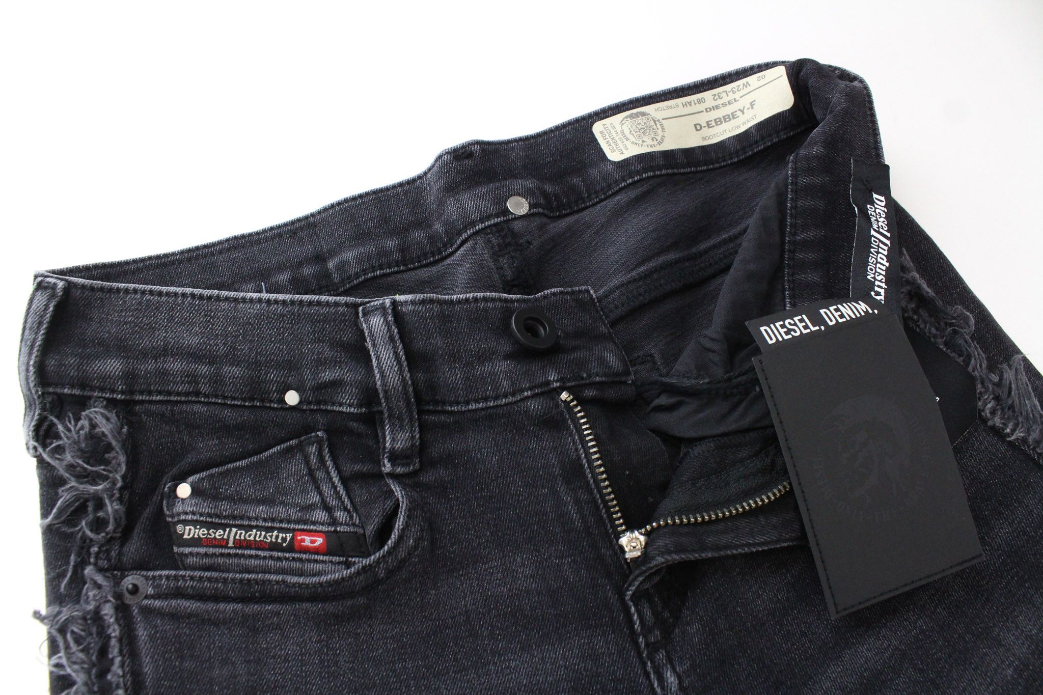 Diesel D-EBBEY-F 081AH W23/L32 Dark Grey Bootcut Jeans 70529 Size 23" - 5 Thumbnail