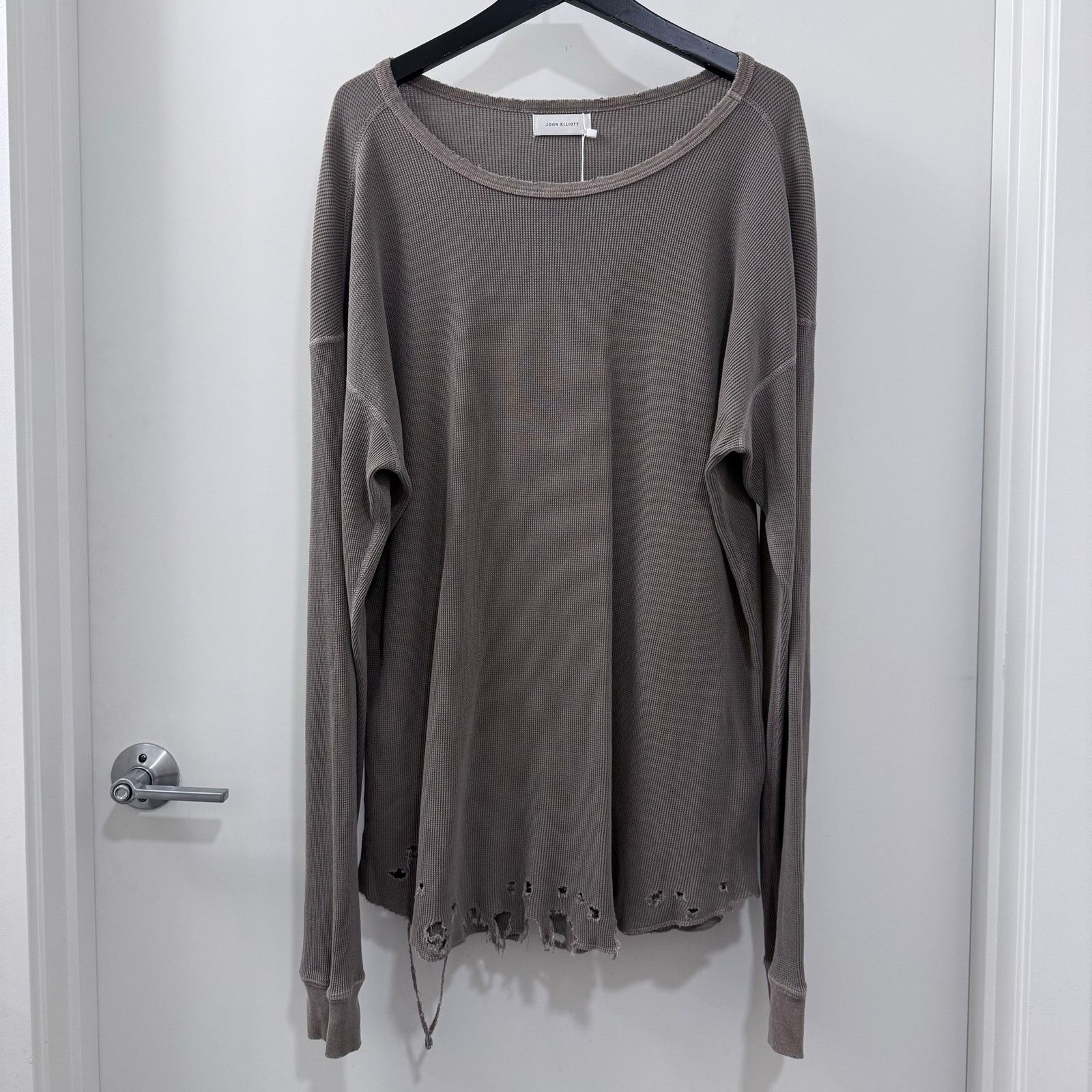 John Elliott John Elliott Folsom Oversized Distressed Thermal Shirt Size US L / EU 52-54 / 3 - 2 Thumbnail