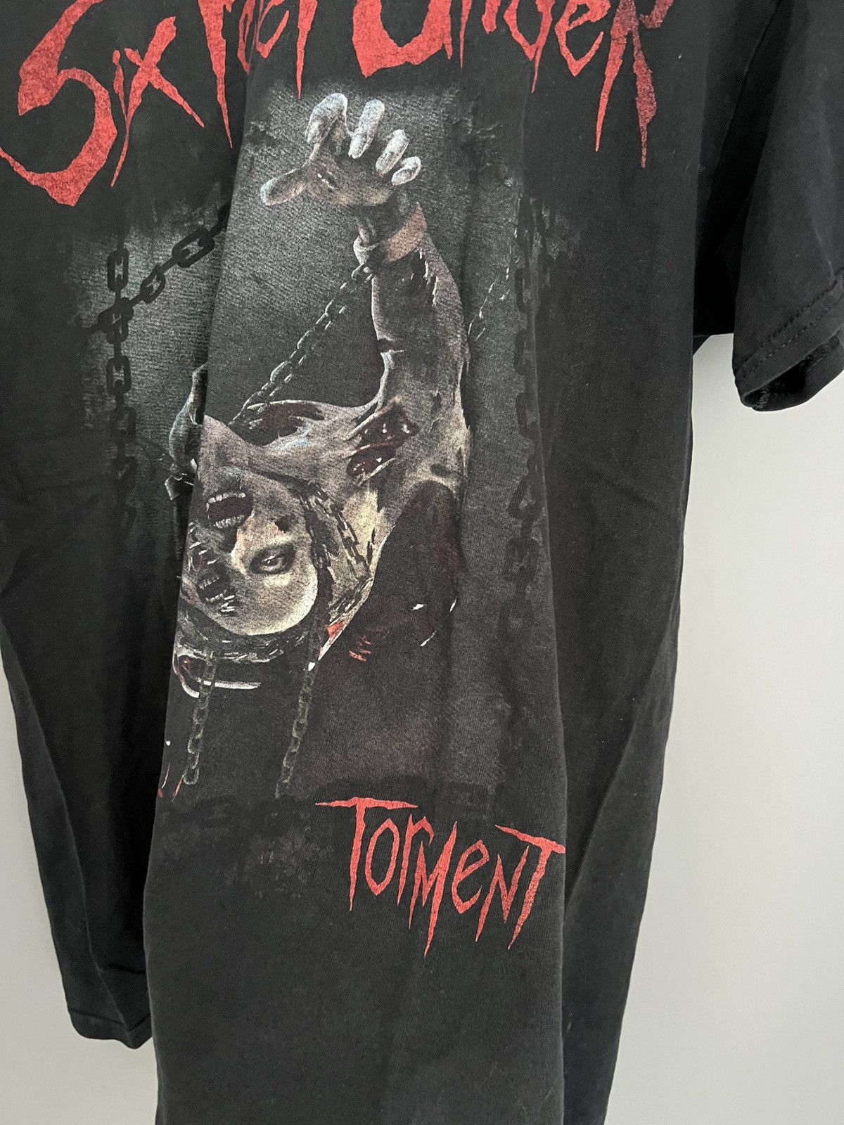 Band Tees Vintage 00s Six Feet Under Tormnet Death Metal Band T-shirt Size US M / EU 48-50 / 2 - 4 Thumbnail