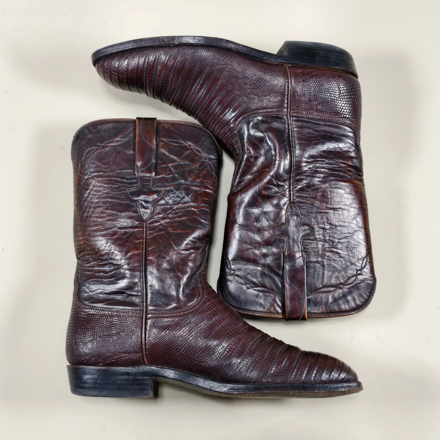 Lucchese Lucchese Kip Lizard Boots (Brown) Size US 8 / EU 41 - 4 Thumbnail