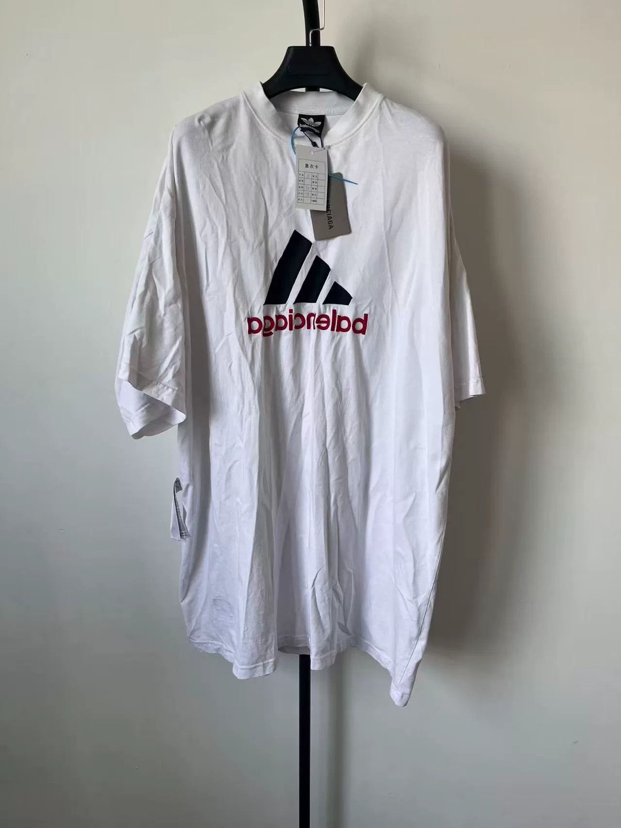 Balenciaga Balenciaga x Adidas Logo Embroidered T-Shirt Size US S / EU 44-46 / 1 - 1 Thumbnail