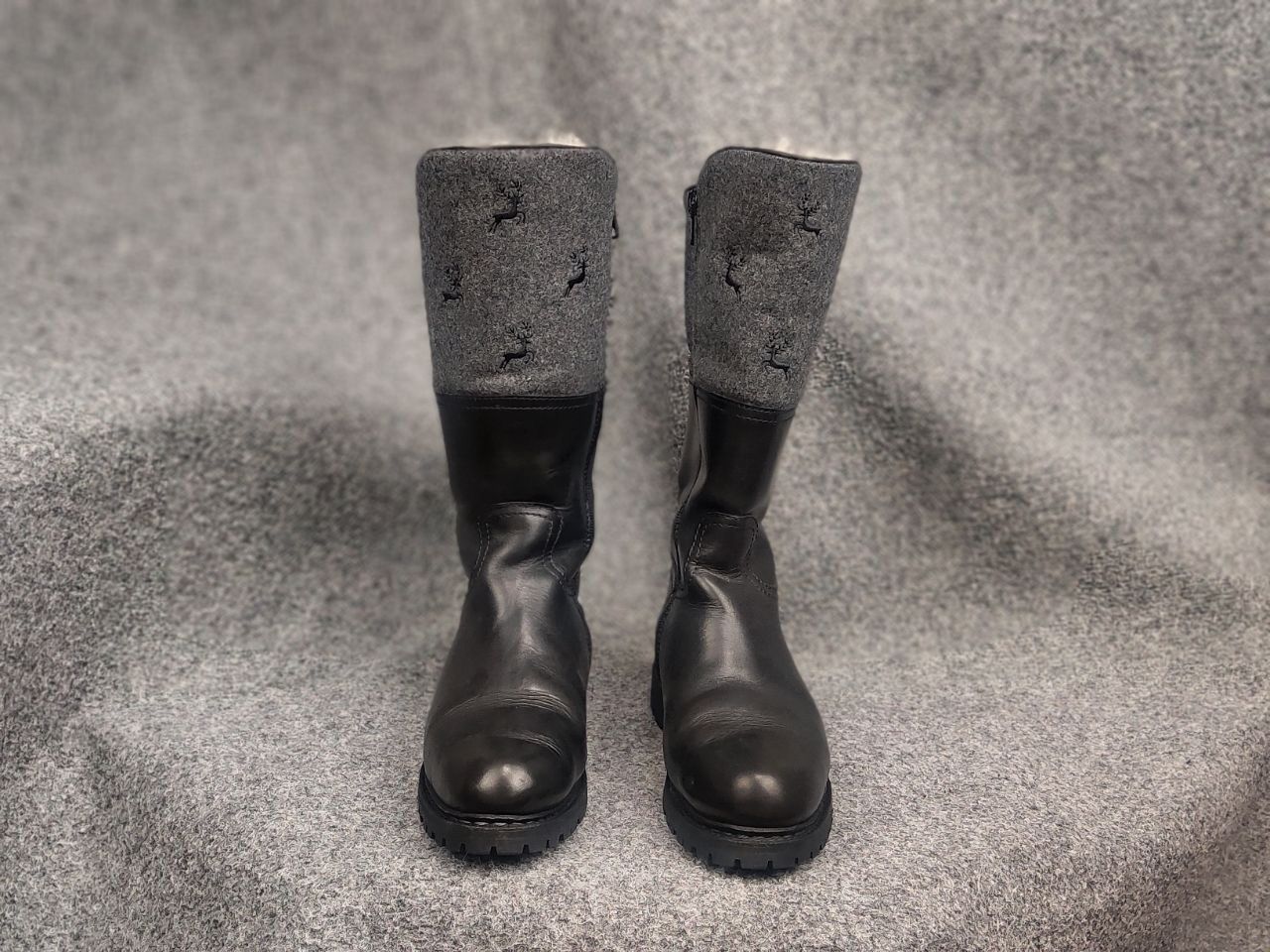 Vintage Dirndl + Bua Austrian Handmade sheepskin leather Boots Size US 8 / IT 38 - 3 Thumbnail