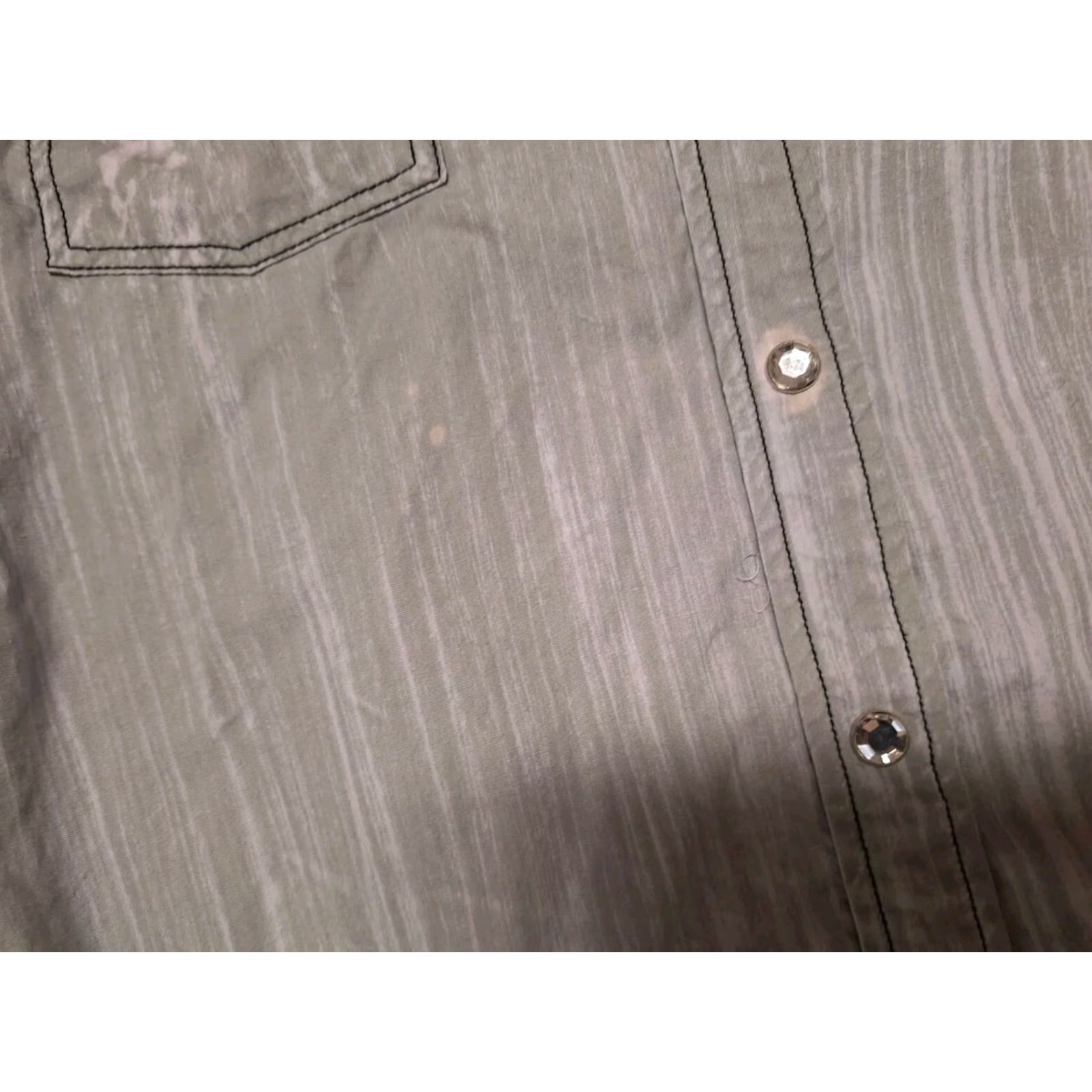 Vintage COWGIRL HARDWARE Western Shirt Gray Cross Embroidery Pearl Snap M Size M / US 6-8 / IT 42-44 - 2 Thumbnail