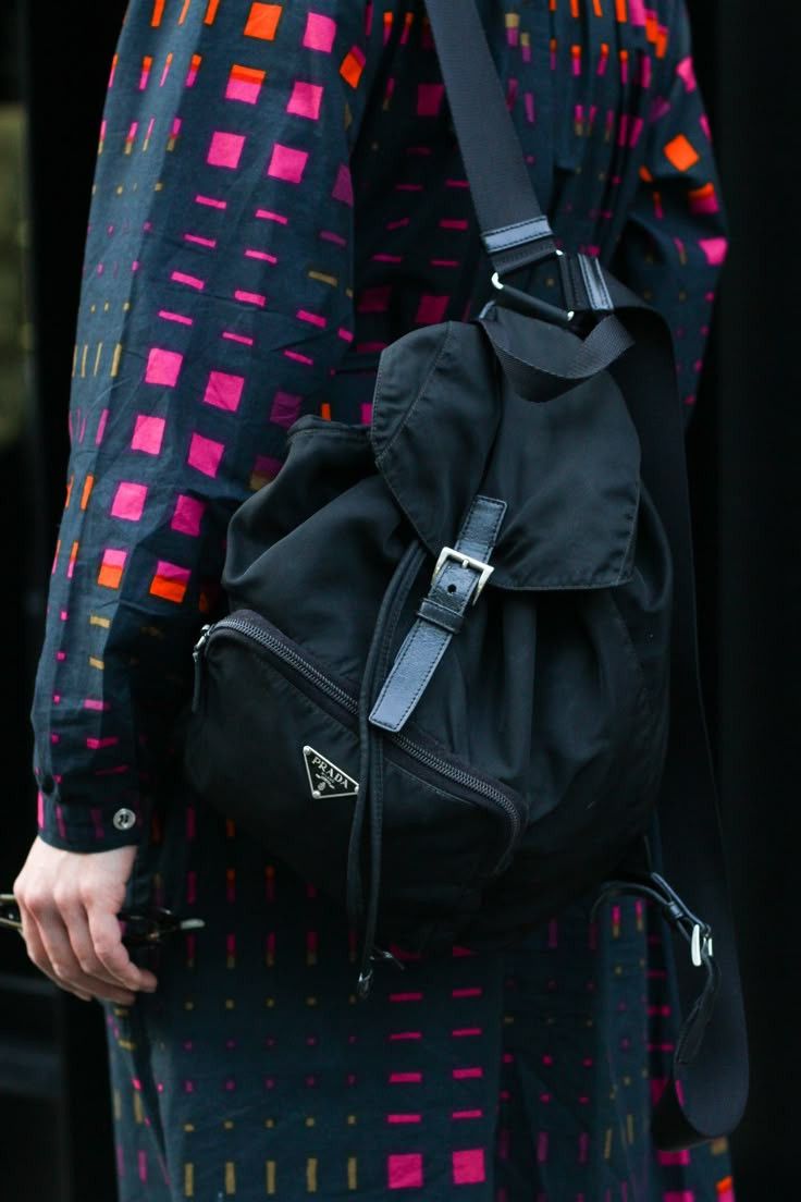 Prada PRADA Backpack Bag Sport Nylon Leather Black Pockets Size ONE SIZE - 20 Thumbnail