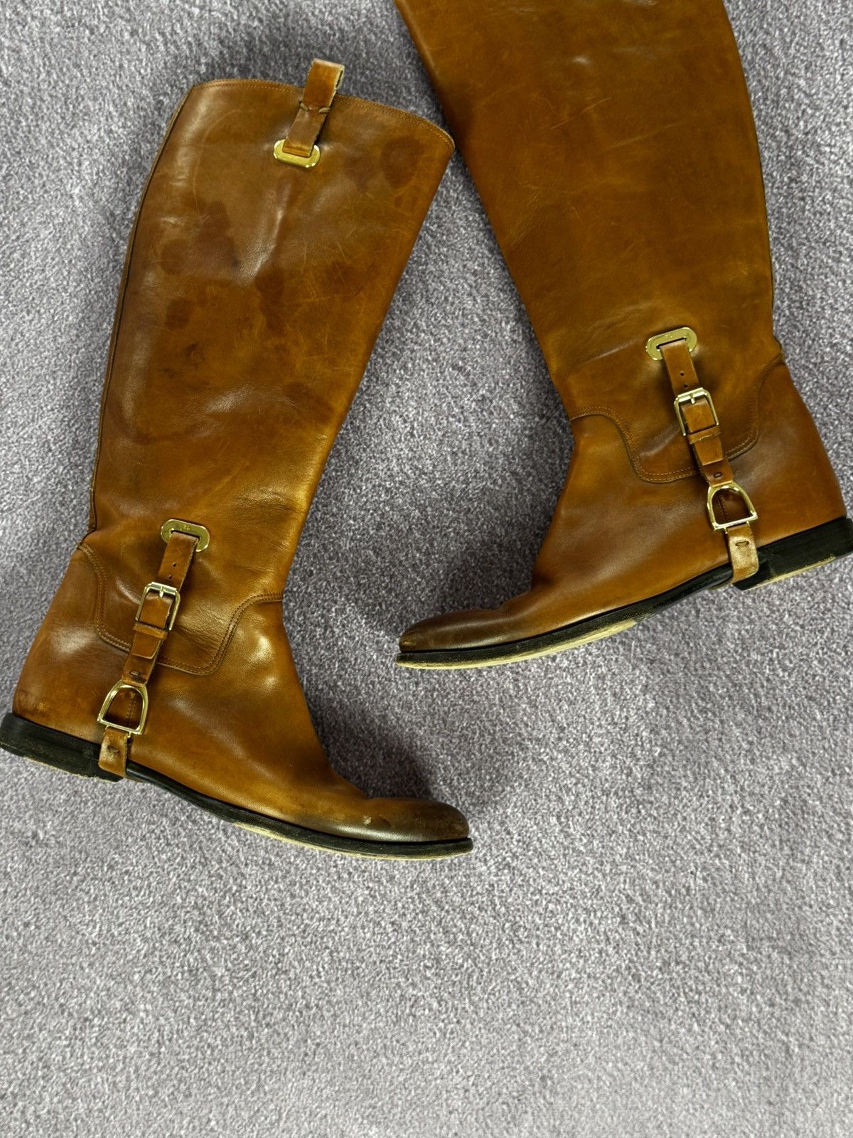Ralph Lauren Vintage Ralph Lauren Luxury Leather Distressed 90s Boots Size US 10 / IT 40 - 5 Thumbnail