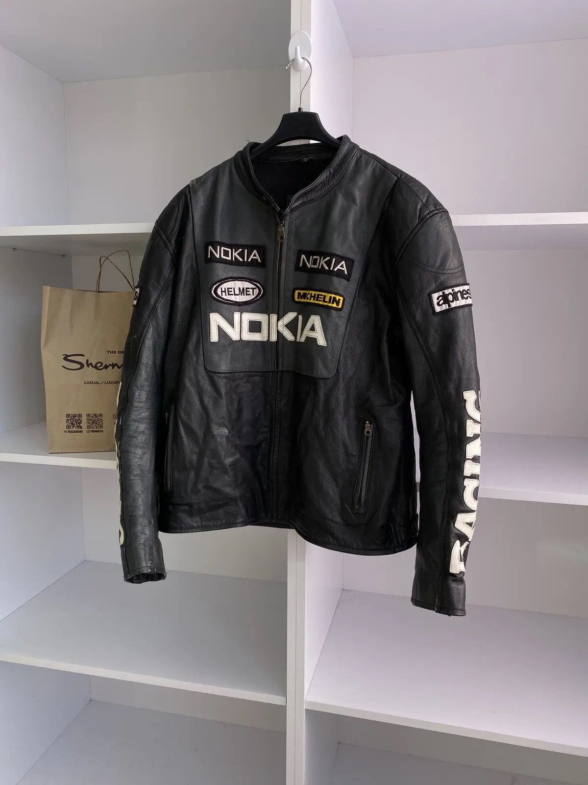 Vintage Vintage Nokia Leather moto racing jacket Size US M / EU 48-50 / 2 - 3 Thumbnail