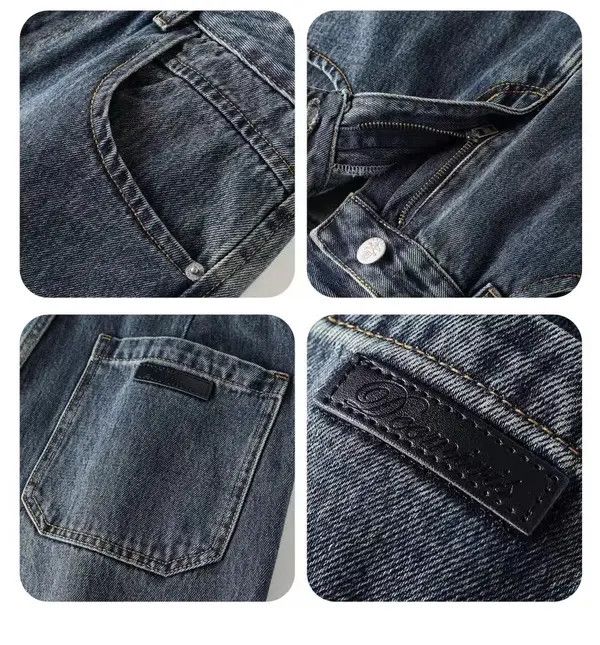 VIBE Vintage Wash Distressed Straight Loose Jeans Size US 30 / EU 46 - 3 Thumbnail