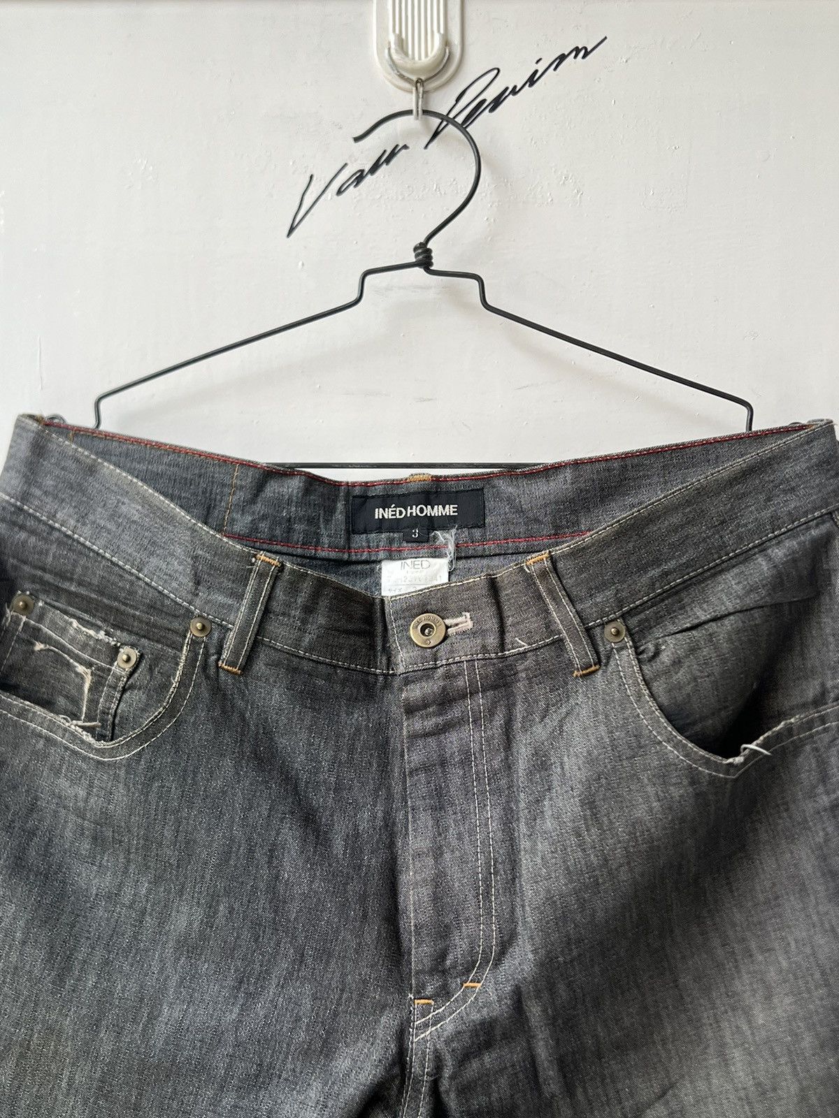 Yohji Yamamoto INED Yohji Yamamoto Denim Long Pants Size US 32 / EU 48 - 3 Thumbnail