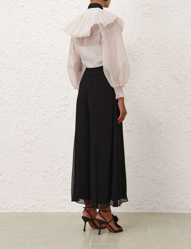 Zimmermann oc11z0226 Illuminate Pierrot Shirt In White Size L / US 10 / IT 46 - 3 Thumbnail