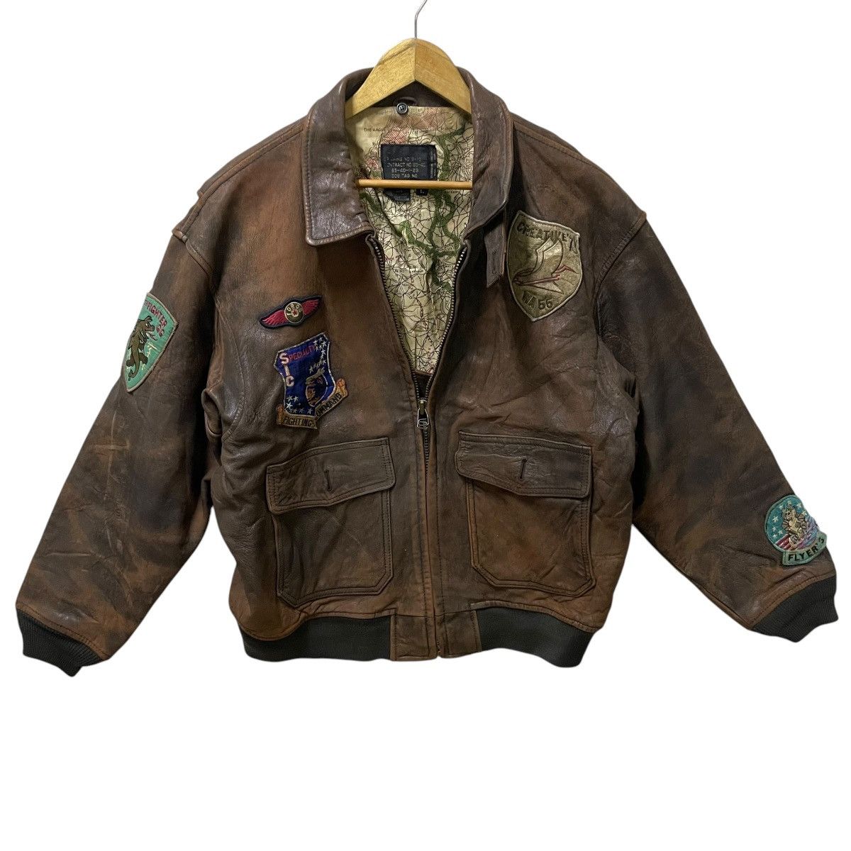 Other vintage leather air force bomber jacket Size US L / EU 52-54 / 3 - 1 Thumbnail