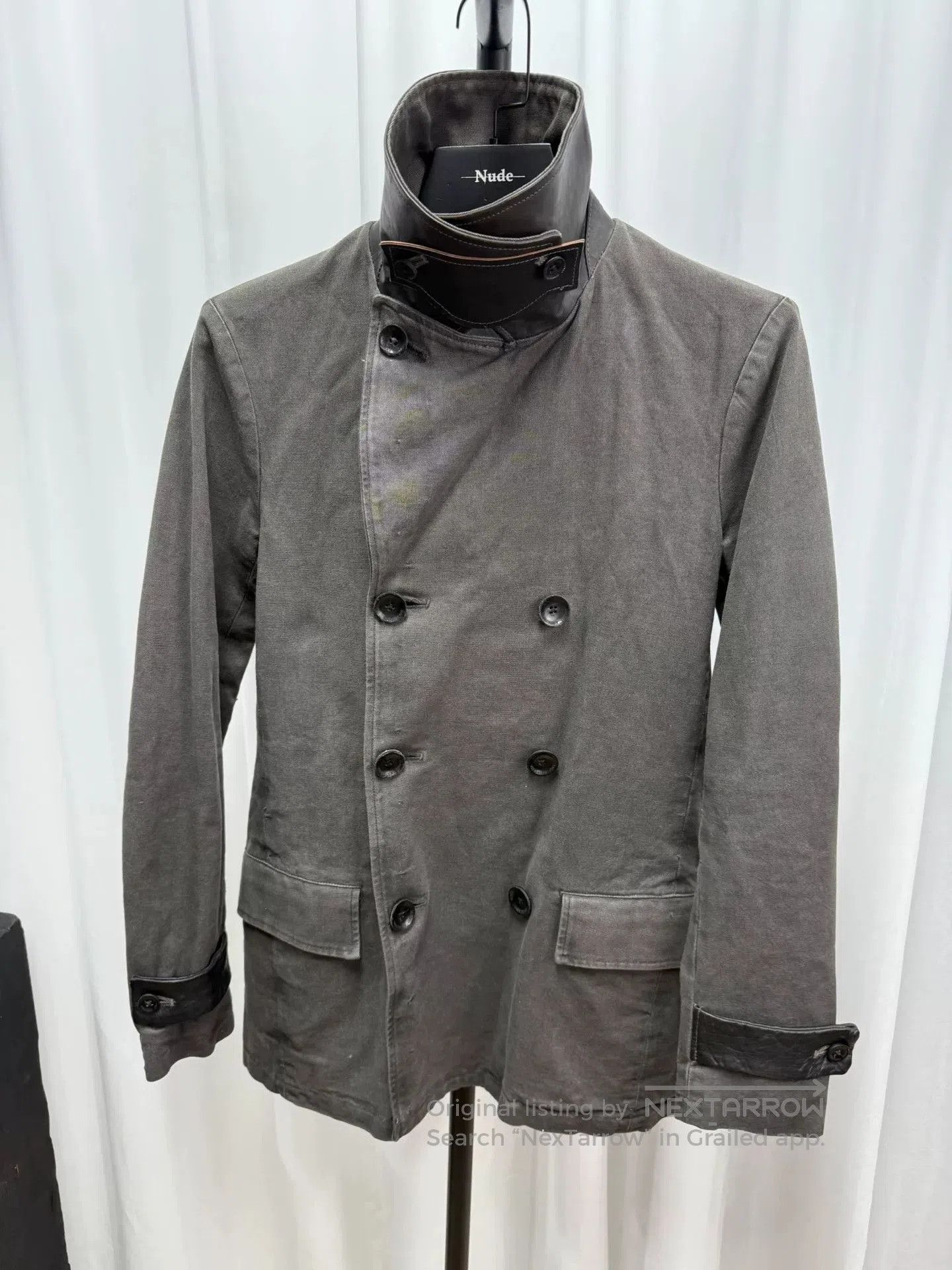 Comme des Garcons Homme Plus Backlash 拼皮水洗夹克 with Leather Details. Size US L / EU 52-54 / 3 - 1 Thumbnail