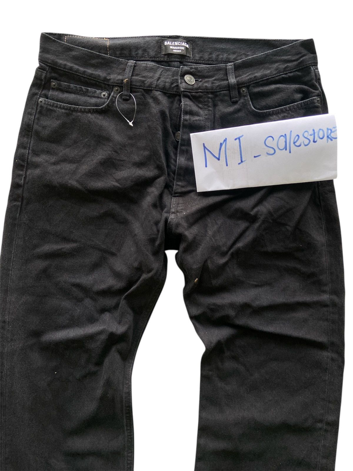 Balenciaga Balenciaga Wardrobe Unisex Black Denim Jeans Size US 32 / EU 48 - 2 Thumbnail