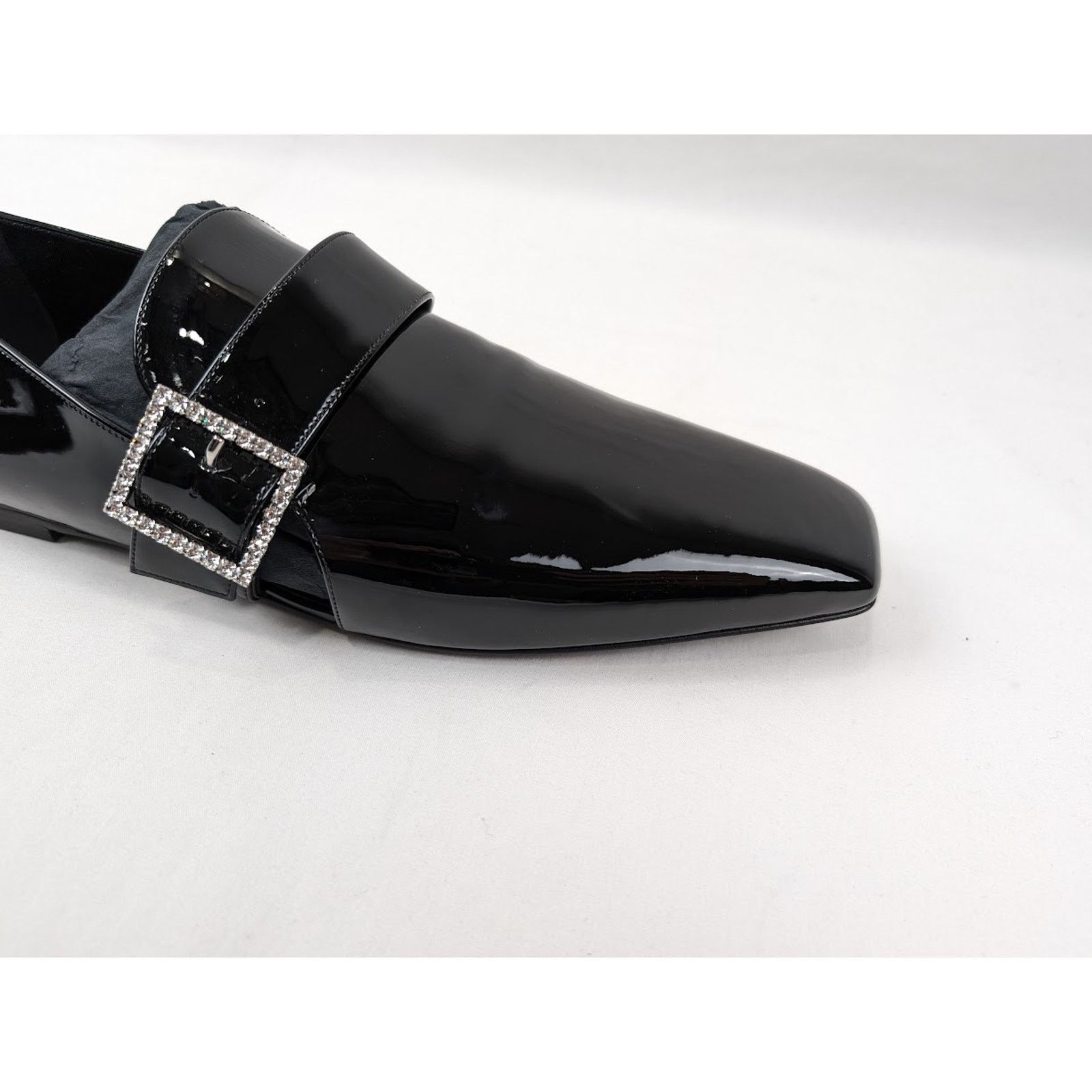 Saint Laurent Paris o1rshd1 Vernice Grupy Tristan Slipper in Nero Size US 11 / EU 44 - 3 Thumbnail
