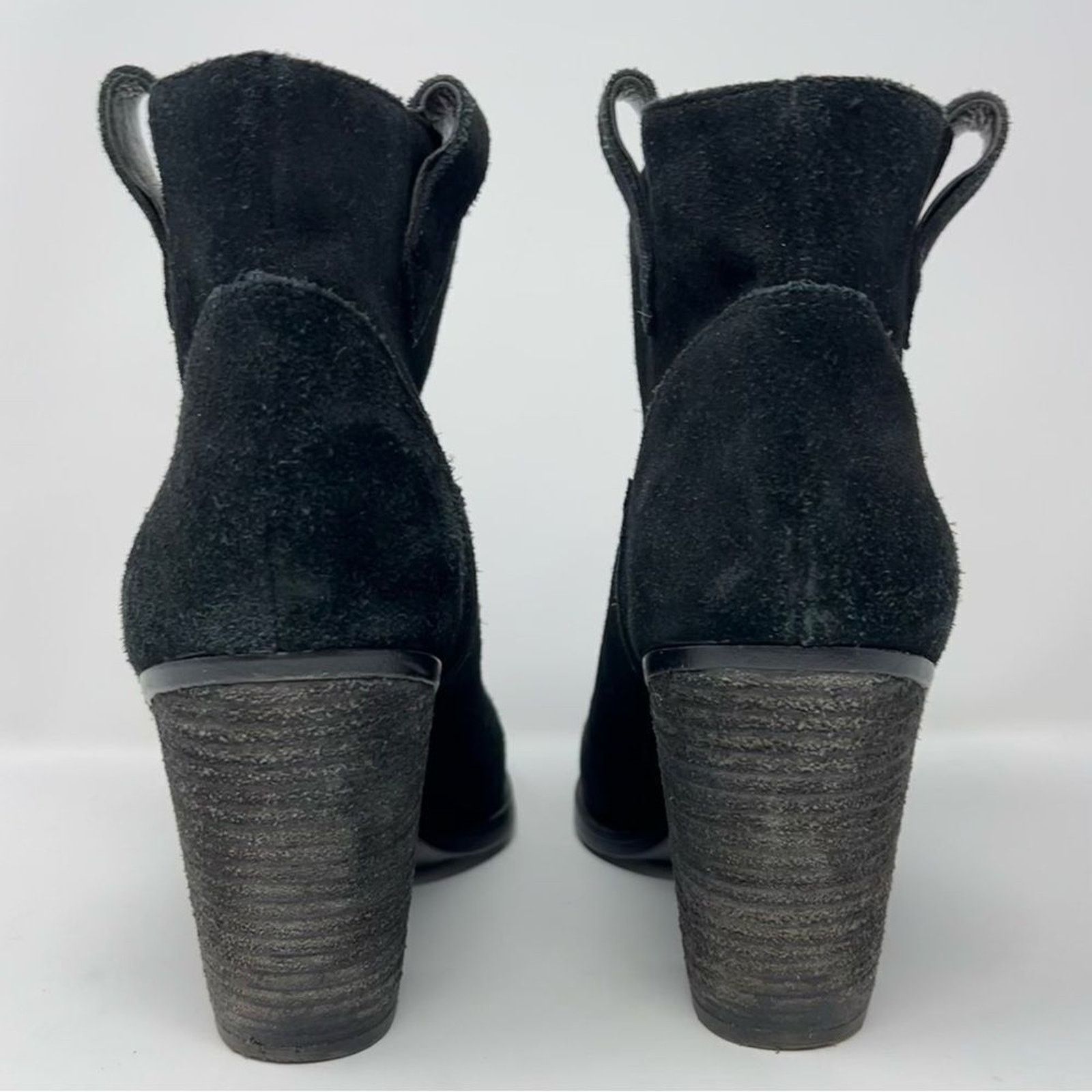 Vince Camuto Vince Camuto Hadrian Leather Ankle Booties Black Size 8.5M Size US 8.5 / IT 38.5 - 11 Thumbnail