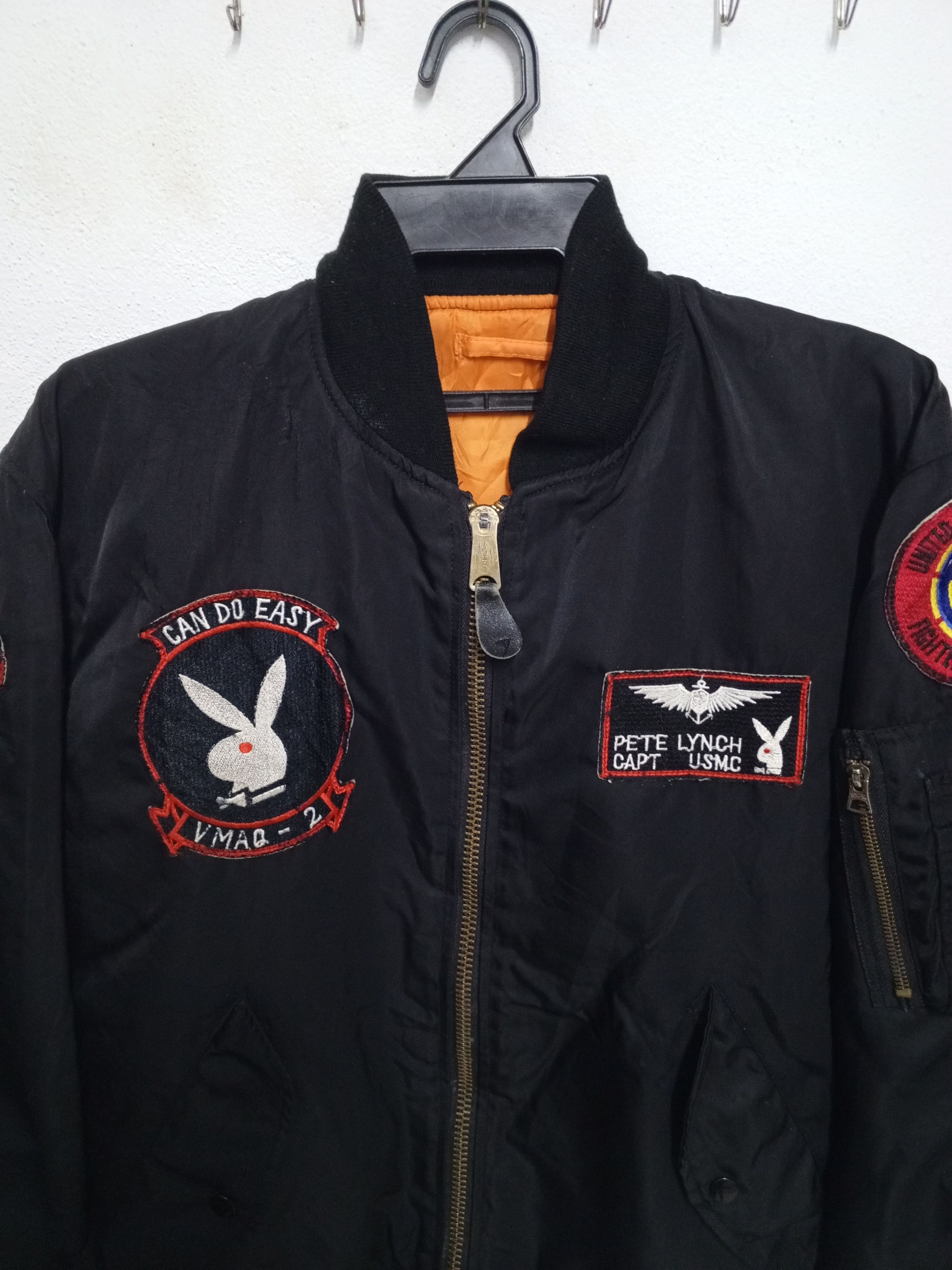 Vintage VTG TOP GUN USA BOMBER JACKET RARE Size US XL / EU 56 / 4 - 5 Thumbnail