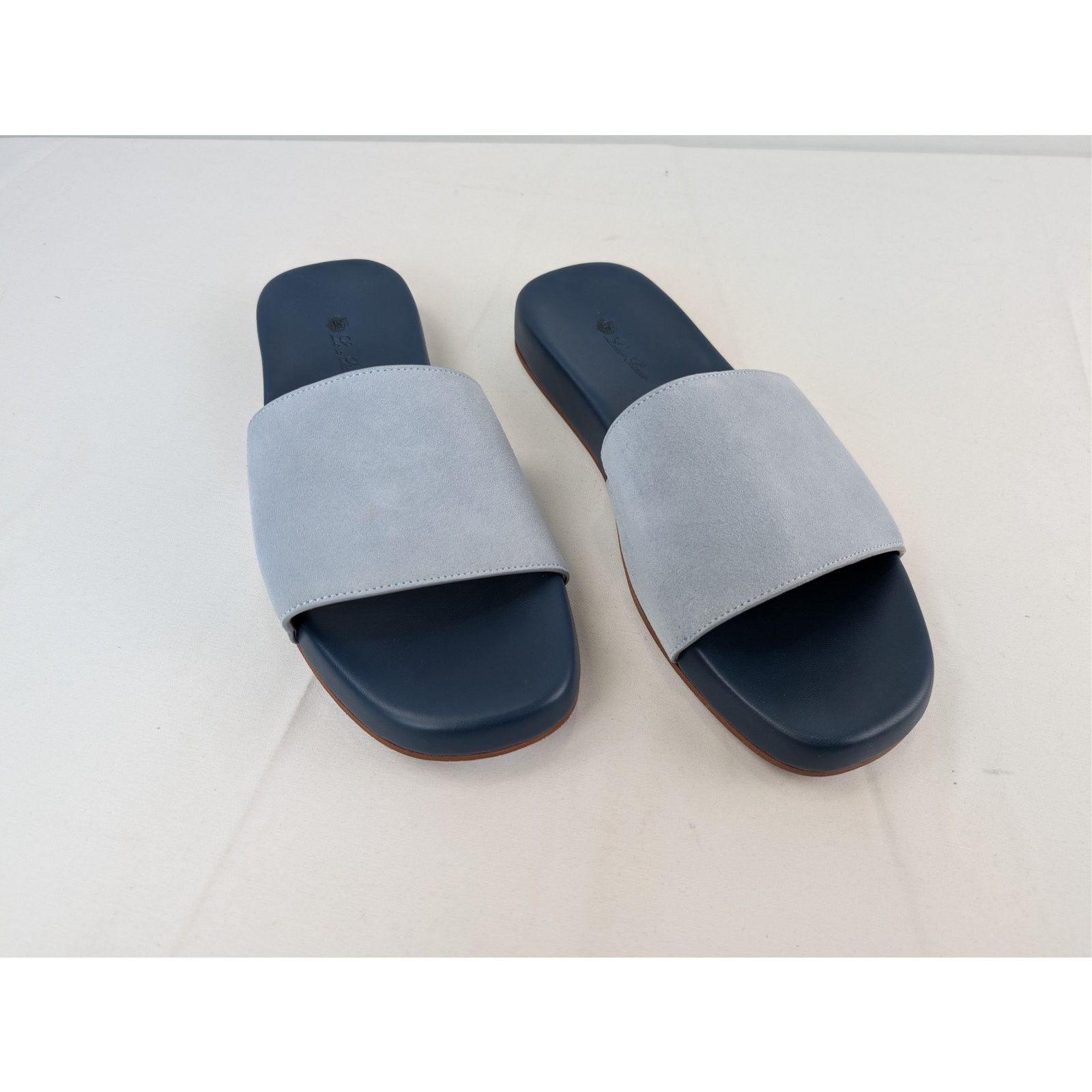 Loro Piana o1rshd1 Sea-Slide Walk Suede Slipper Sandal in Aqua Sea Size US 10 / EU 43 - 6 Thumbnail