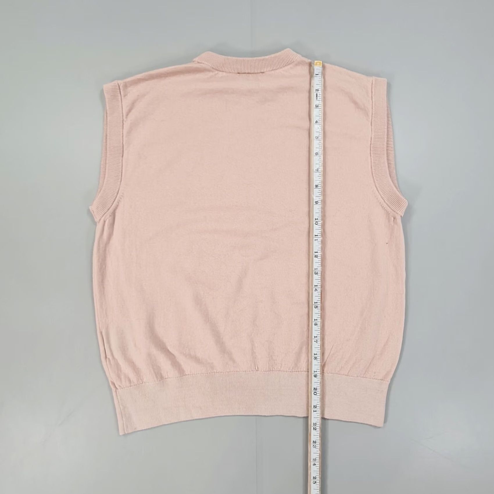 Longchamp VINTAGE Longchamp Womens Vest Pink XS Sleeveless Knit Merino Wool Pullover Size XS / US 0-2 / IT 36-38 - 5 Thumbnail